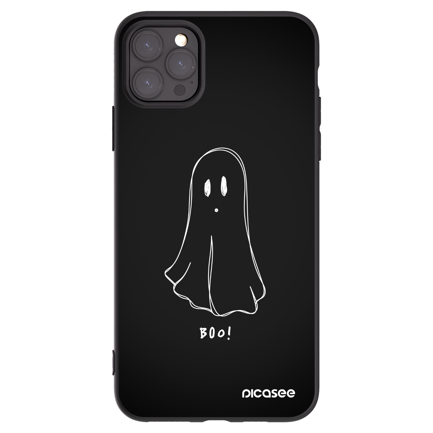 Picasee crna silikonska maskica za Apple iPhone 11 Pro Max - Ghost 2