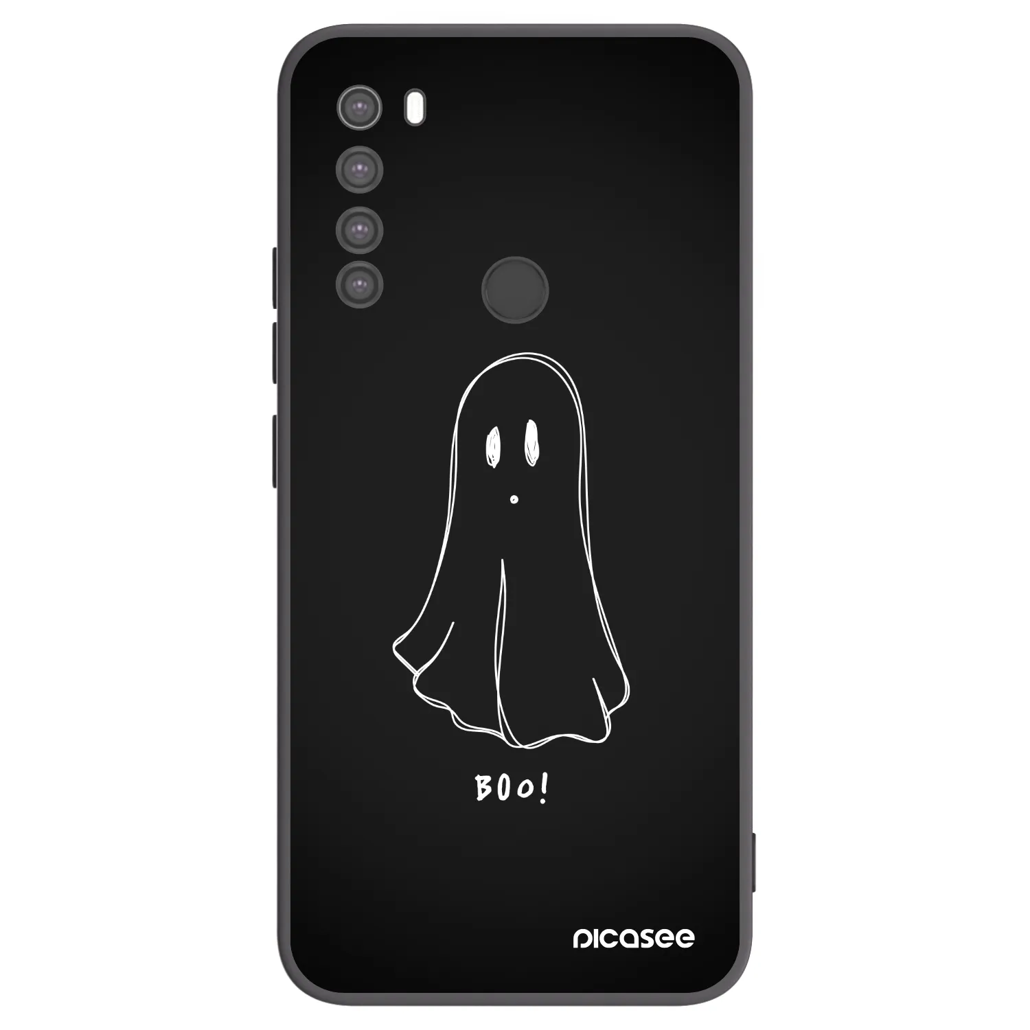 Picasee crna silikonska maskica za Xiaomi Redmi Note 8 - Ghost 2