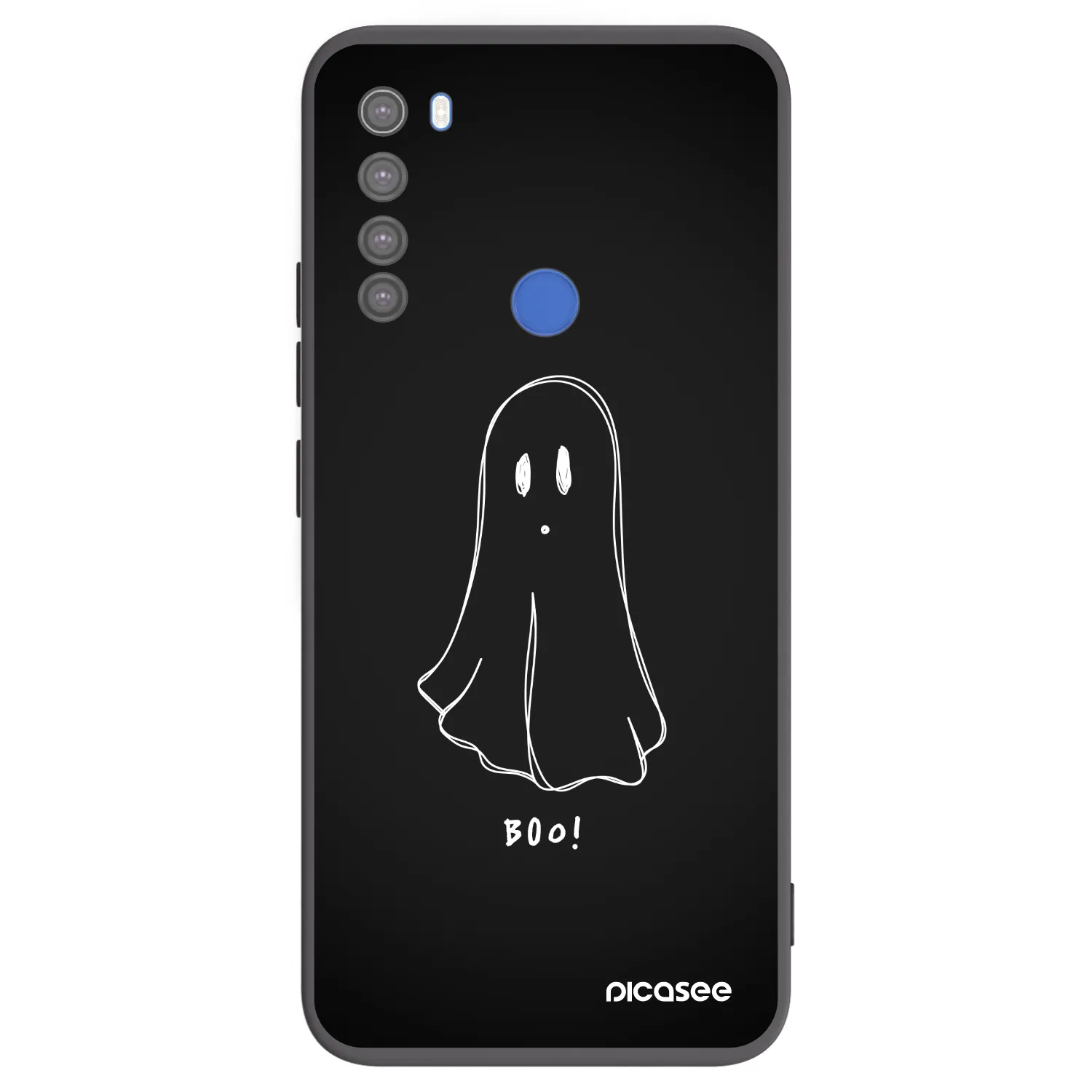 Picasee crna silikonska maskica za Xiaomi Redmi Note 8T - Ghost 2