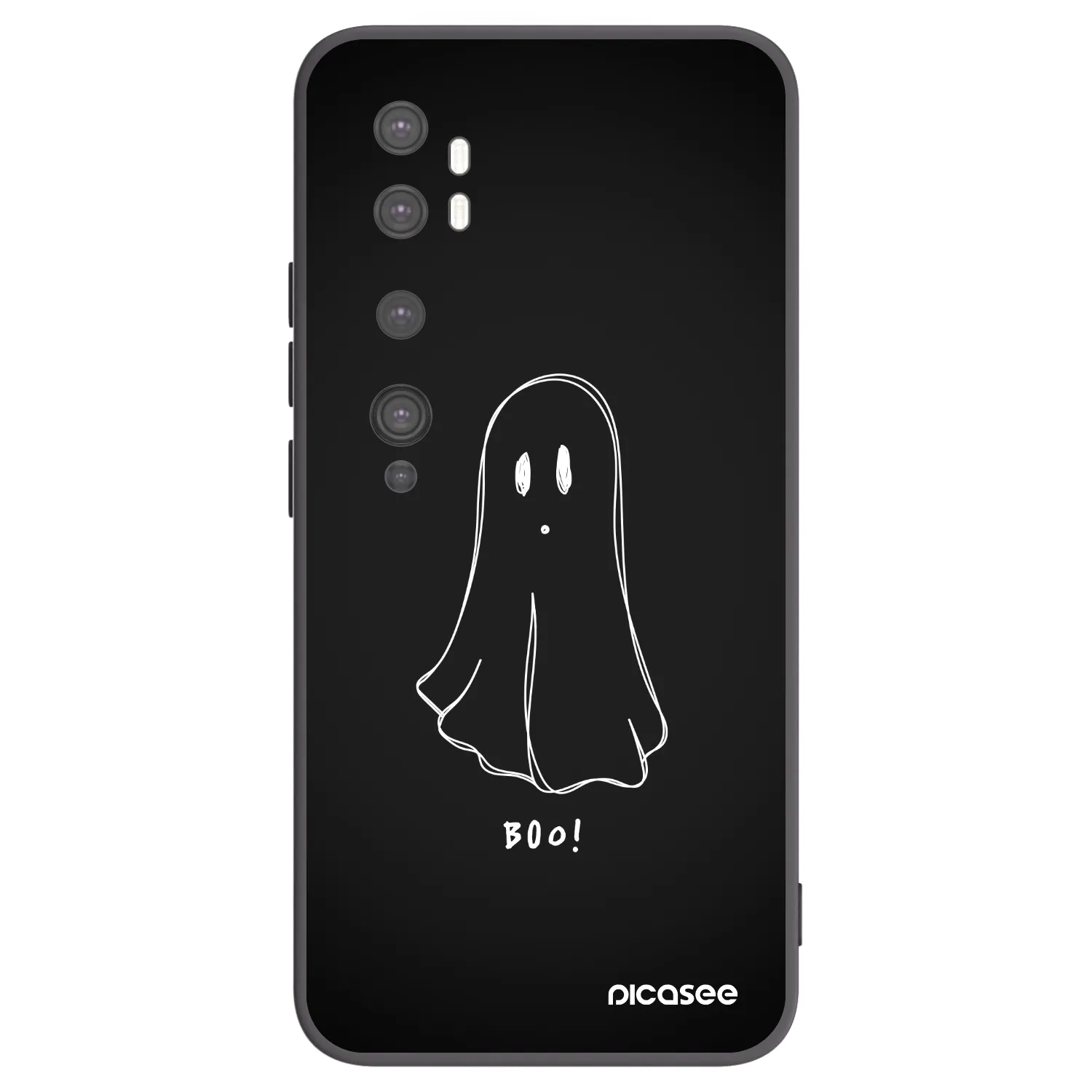 Picasee crna silikonska maskica za Xiaomi Mi Note 10 (Pro) - Ghost 2