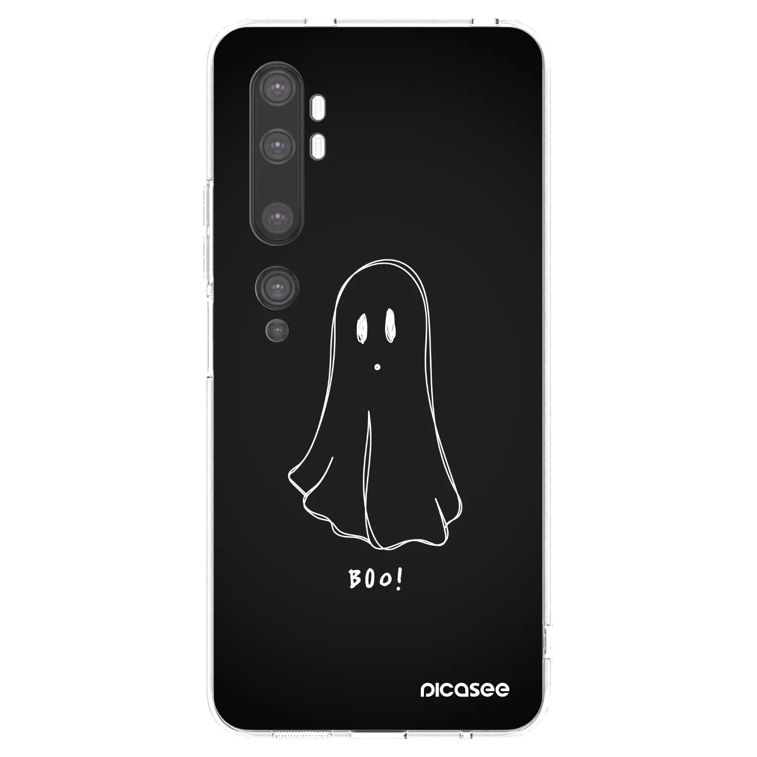 Picasee silikonska prozirna maskica za Xiaomi Mi Note 10 (Pro) - Ghost 2