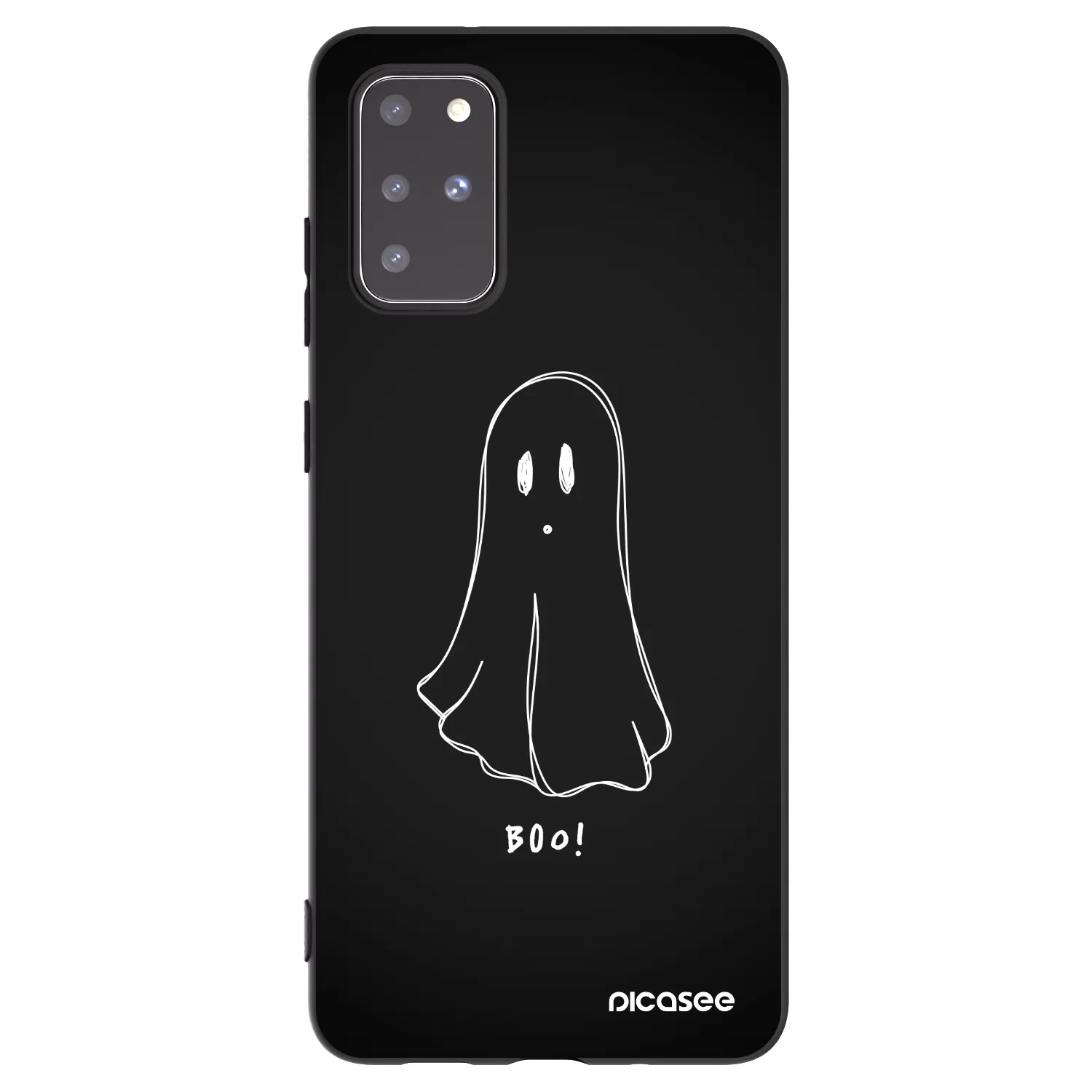 Picasee crna silikonska maskica za Samsung Galaxy S20+ G985F - Ghost 2