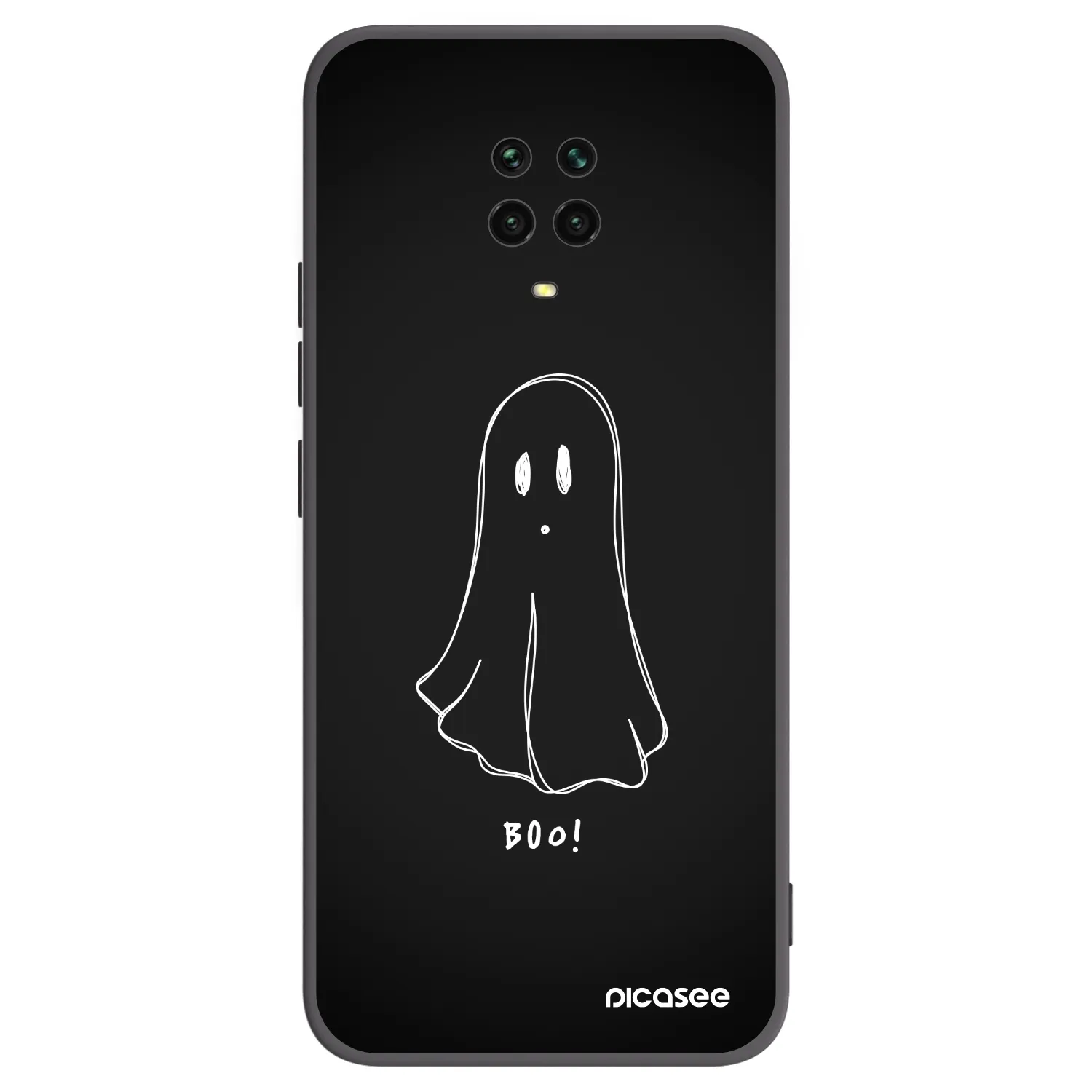 Picasee crna silikonska maskica za Xiaomi Redmi Note 9 Pro - Ghost 2