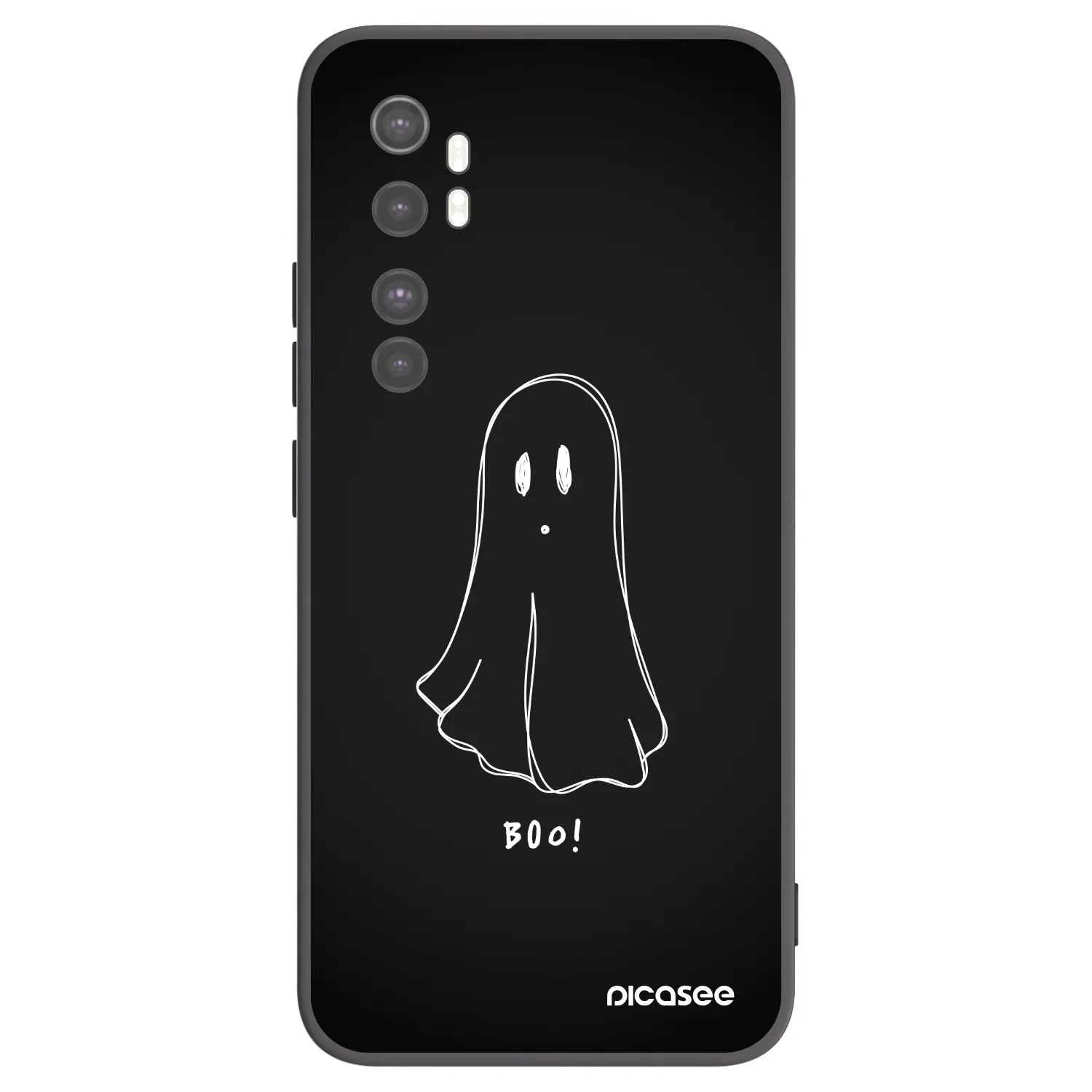 Picasee crna silikonska maskica za Xiaomi Mi Note 10 Lite - Ghost 2