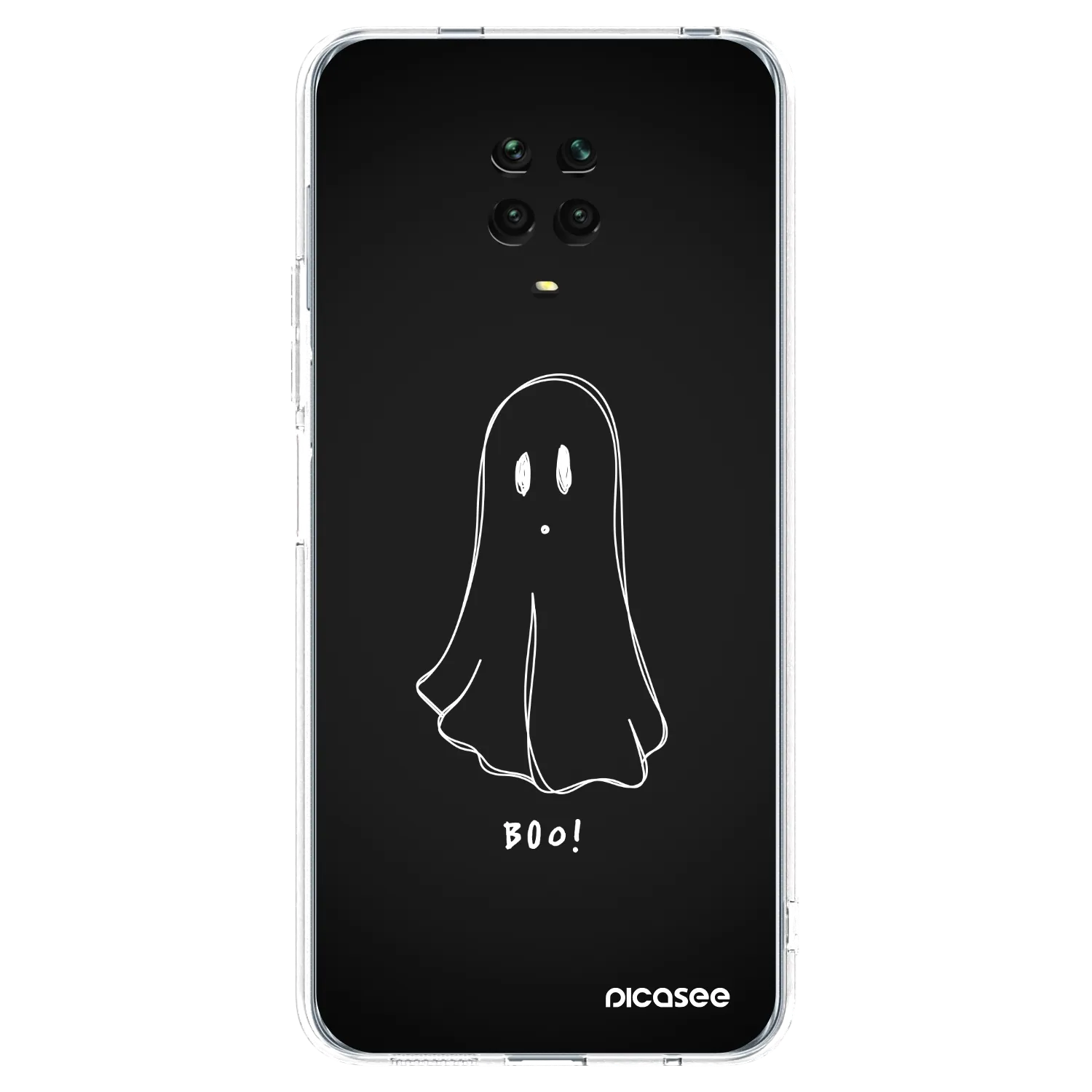 Picasee silikonska prozirna maskica za Xiaomi Redmi Note 9S - Ghost 2