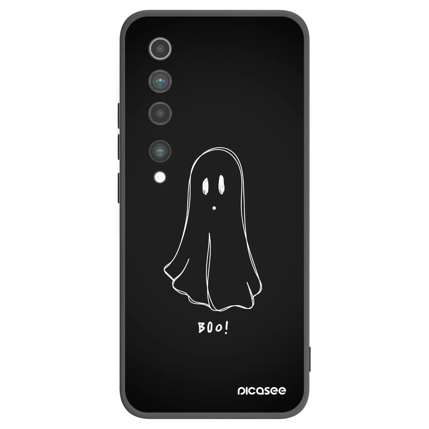 Picasee crna silikonska maskica za Xiaomi Mi 10 - Ghost 2