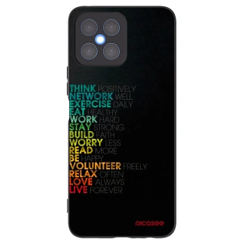 Picasee crna silikonska maskica za Honor X8 4G - Motto life