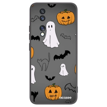 Picasee crna silikonska maskica za Honor 70 - Spooky crew