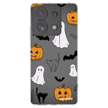 Picasee silikonska prozirna maskica za Xiaomi Redmi Note 13 Pro 4G - Spooky crew