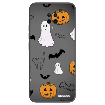 Picasee crna silikonska maskica za Xiaomi Redmi Note 9 Pro - Spooky crew