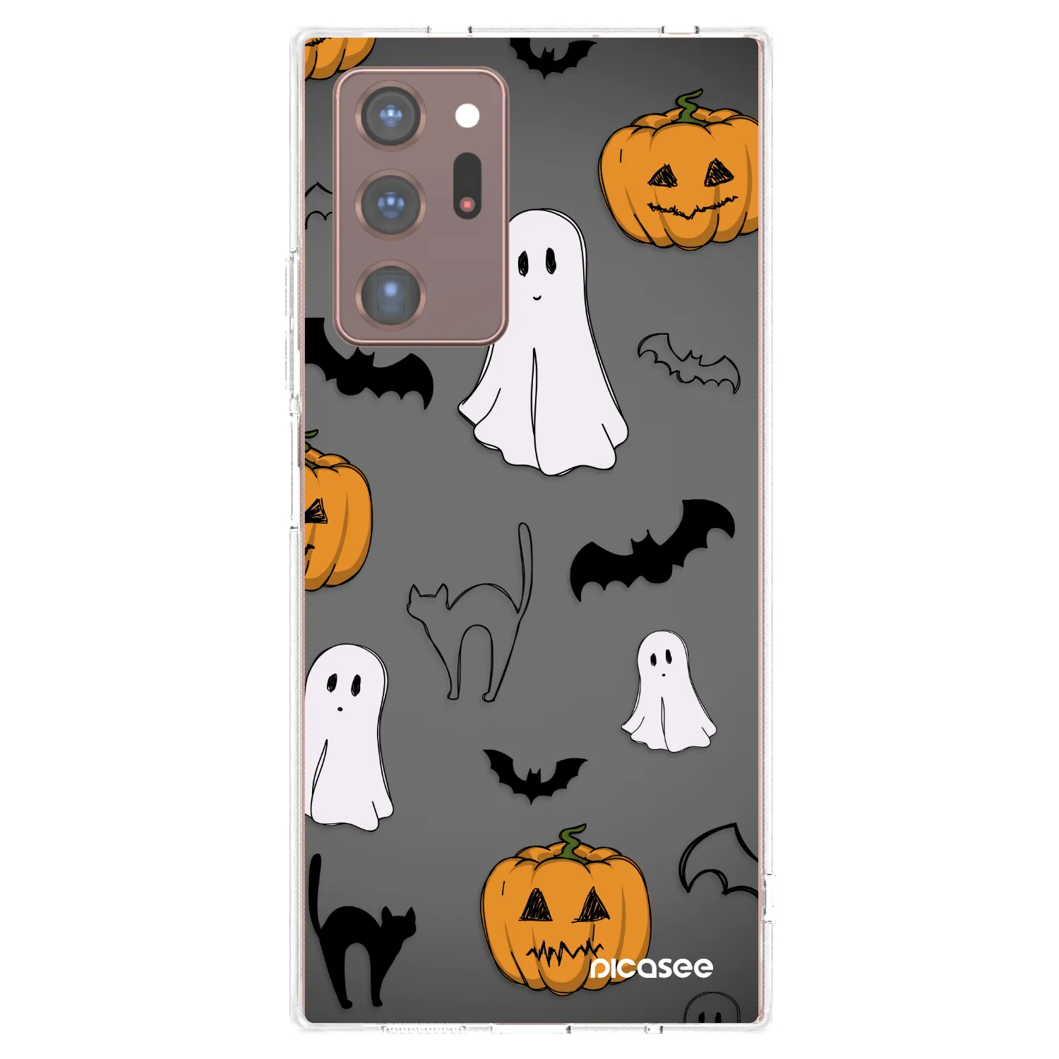 Picasee silikonska prozirna maskica za Samsung Galaxy Note 20 Ultra - Spooky crew
