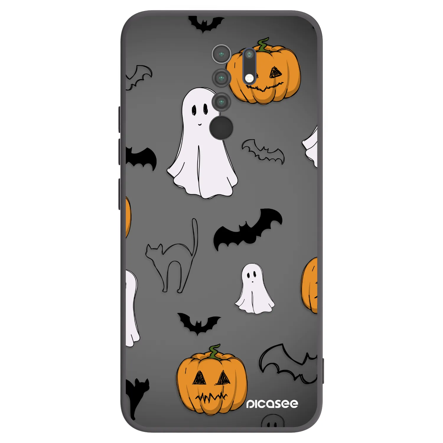 Picasee crna silikonska maskica za Xiaomi Redmi 9 - Spooky crew