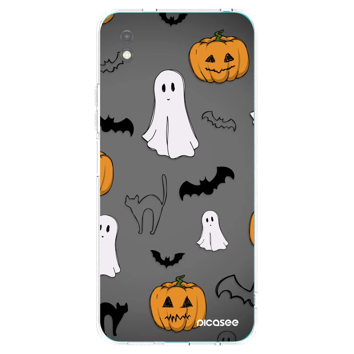 Picasee crna silikonska maskica za Xiaomi Redmi 9A - Spooky crew