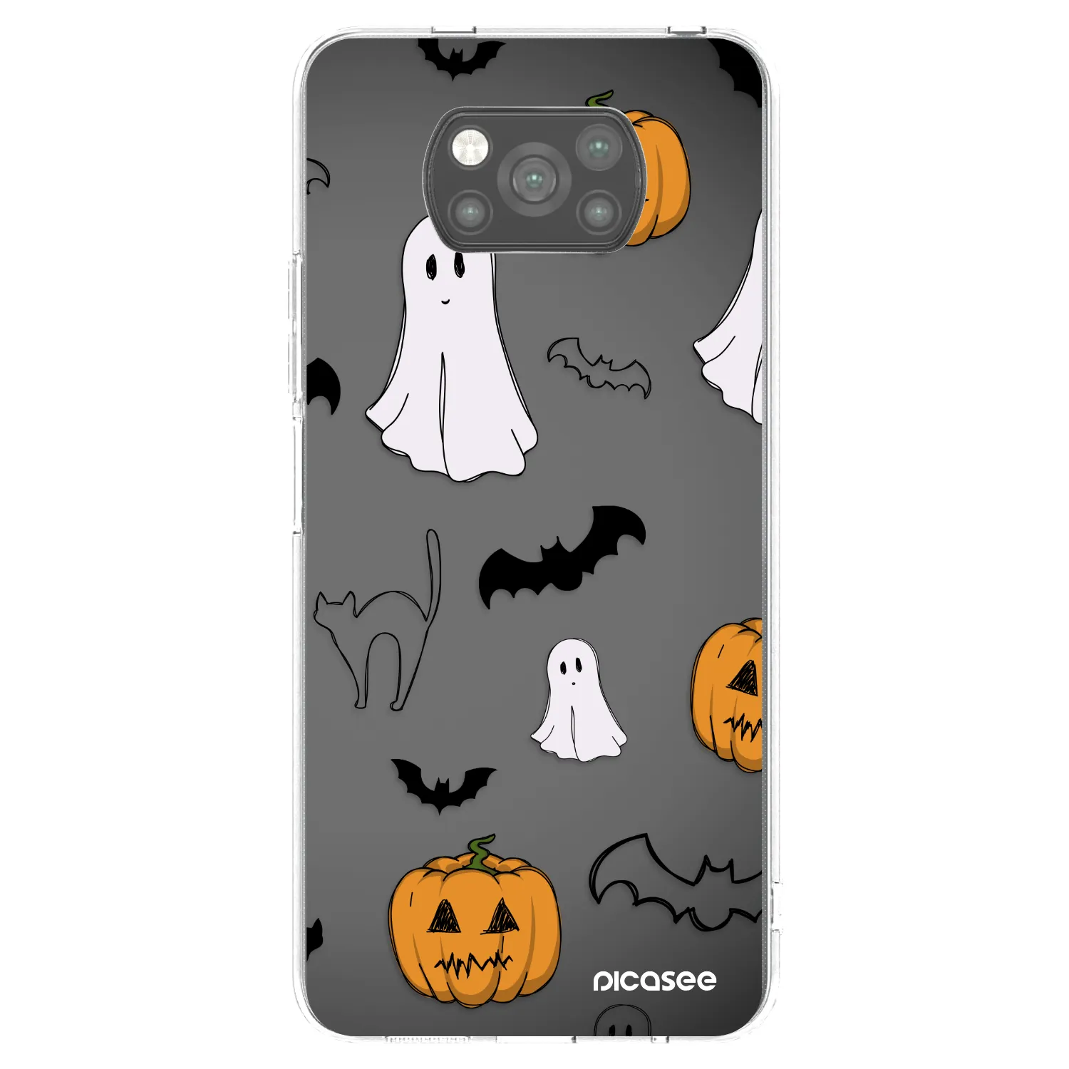 Picasee crna silikonska maskica za Xiaomi Poco X3 - Spooky crew