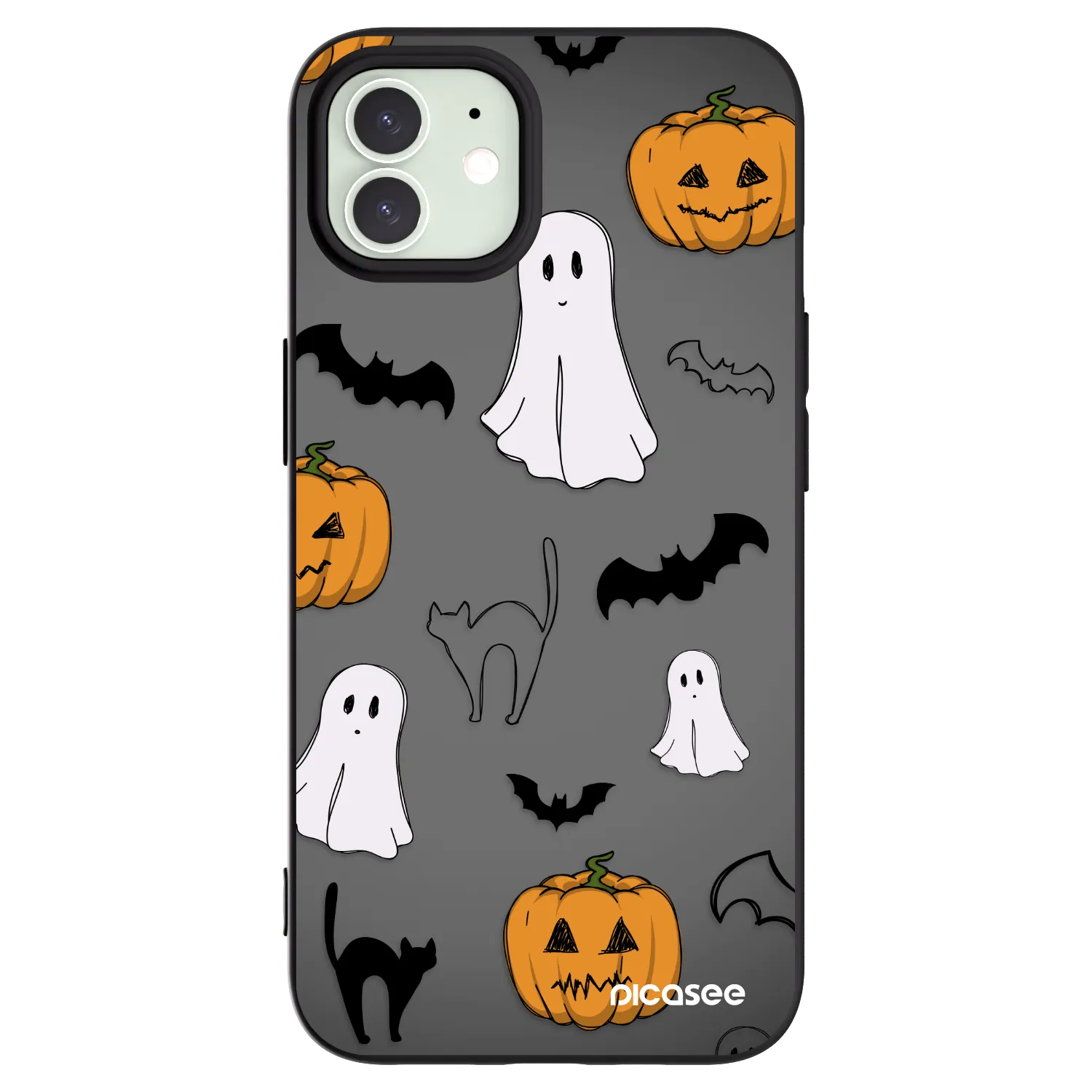 Picasee crna silikonska maskica za Apple iPhone 12 - Spooky crew