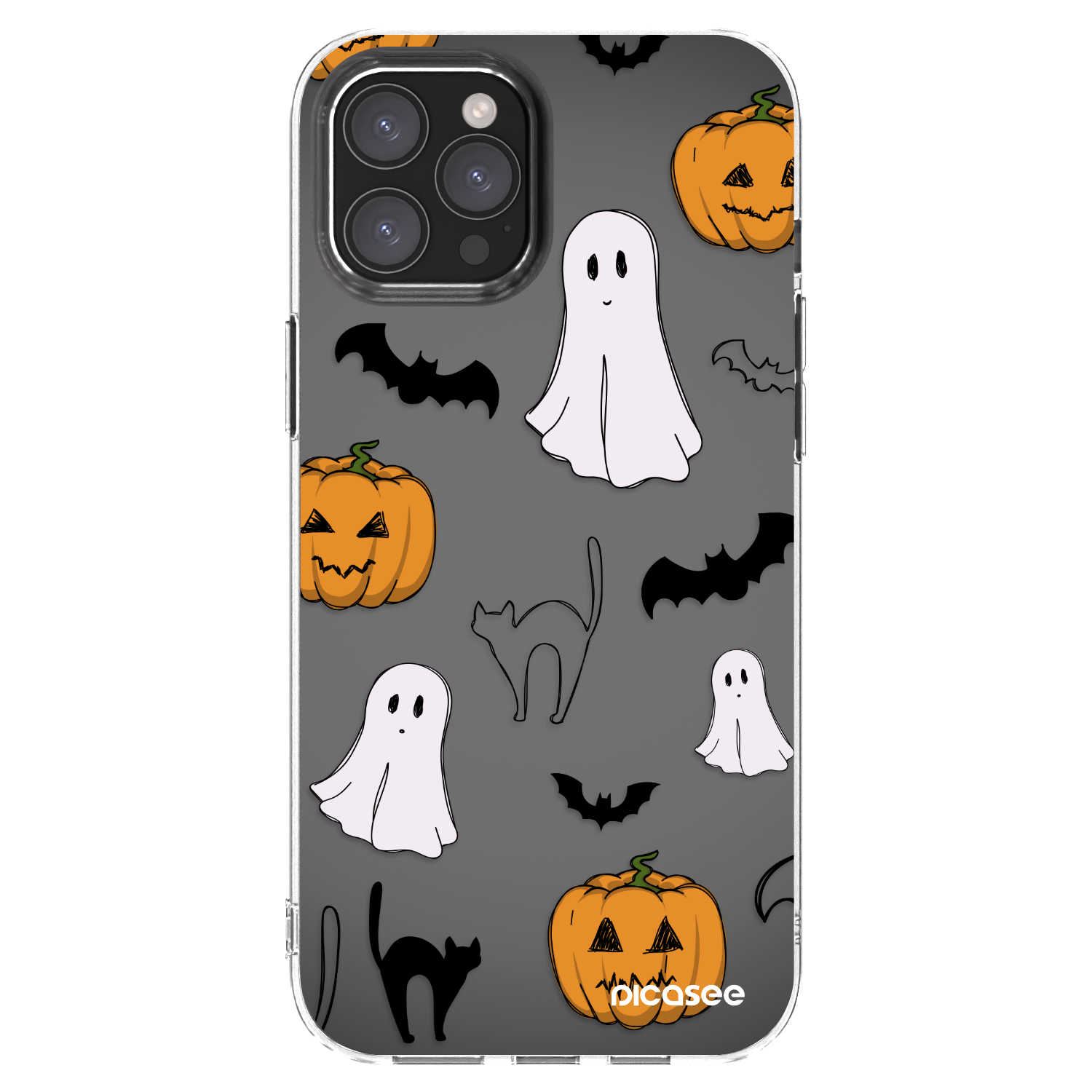 Picasee silikonska prozirna maskica za Apple iPhone 12 Pro Max - Spooky crew