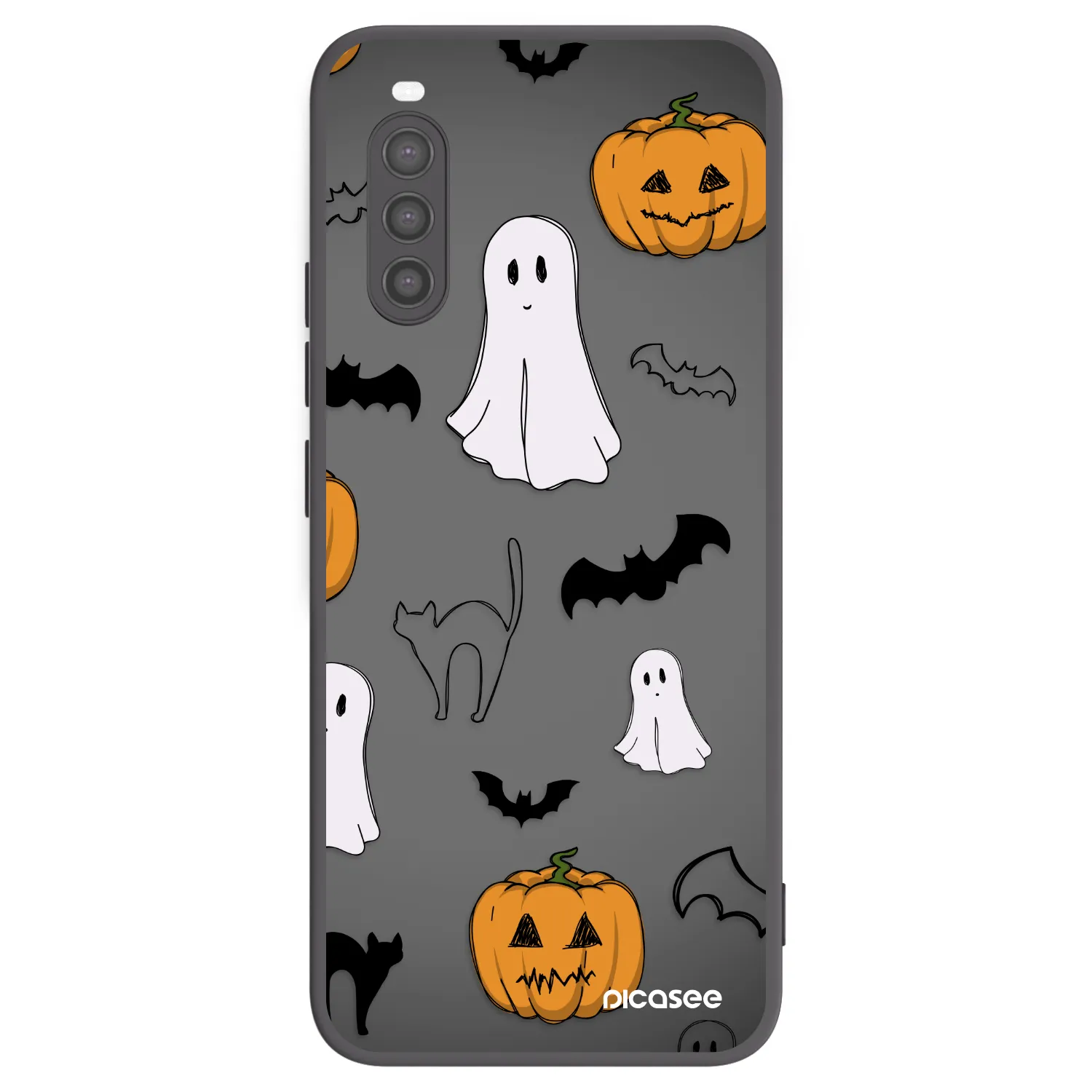 Picasee crna silikonska maskica za Sony Xperia 10 II - Spooky crew
