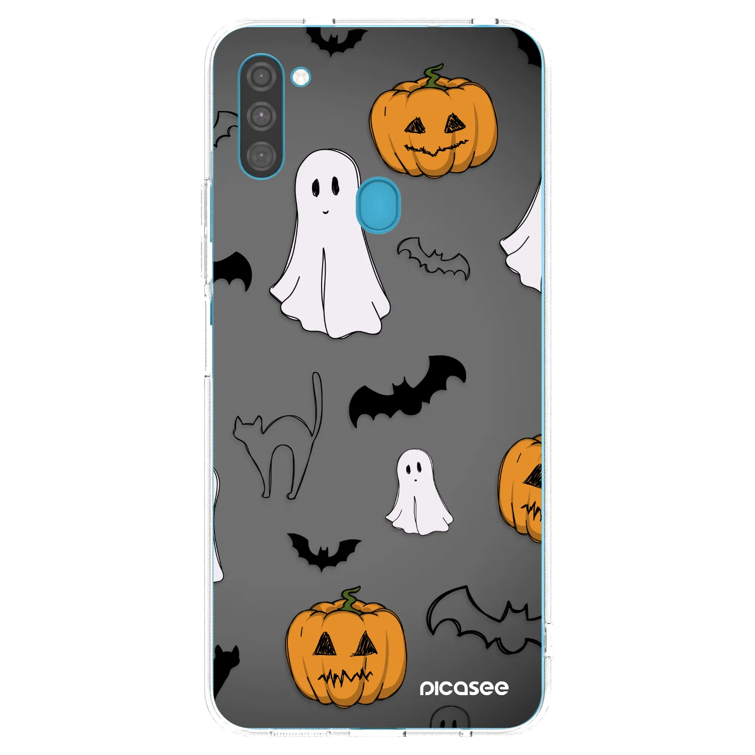 Picasee silikonska prozirna maskica za Samsung Galaxy M11 - Spooky crew