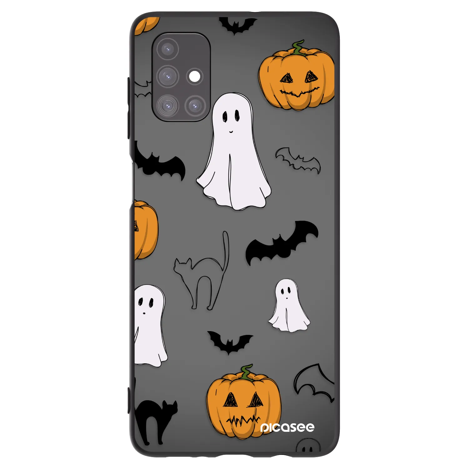 Picasee crna silikonska maskica za Samsung Galaxy M51 M515F - Spooky crew