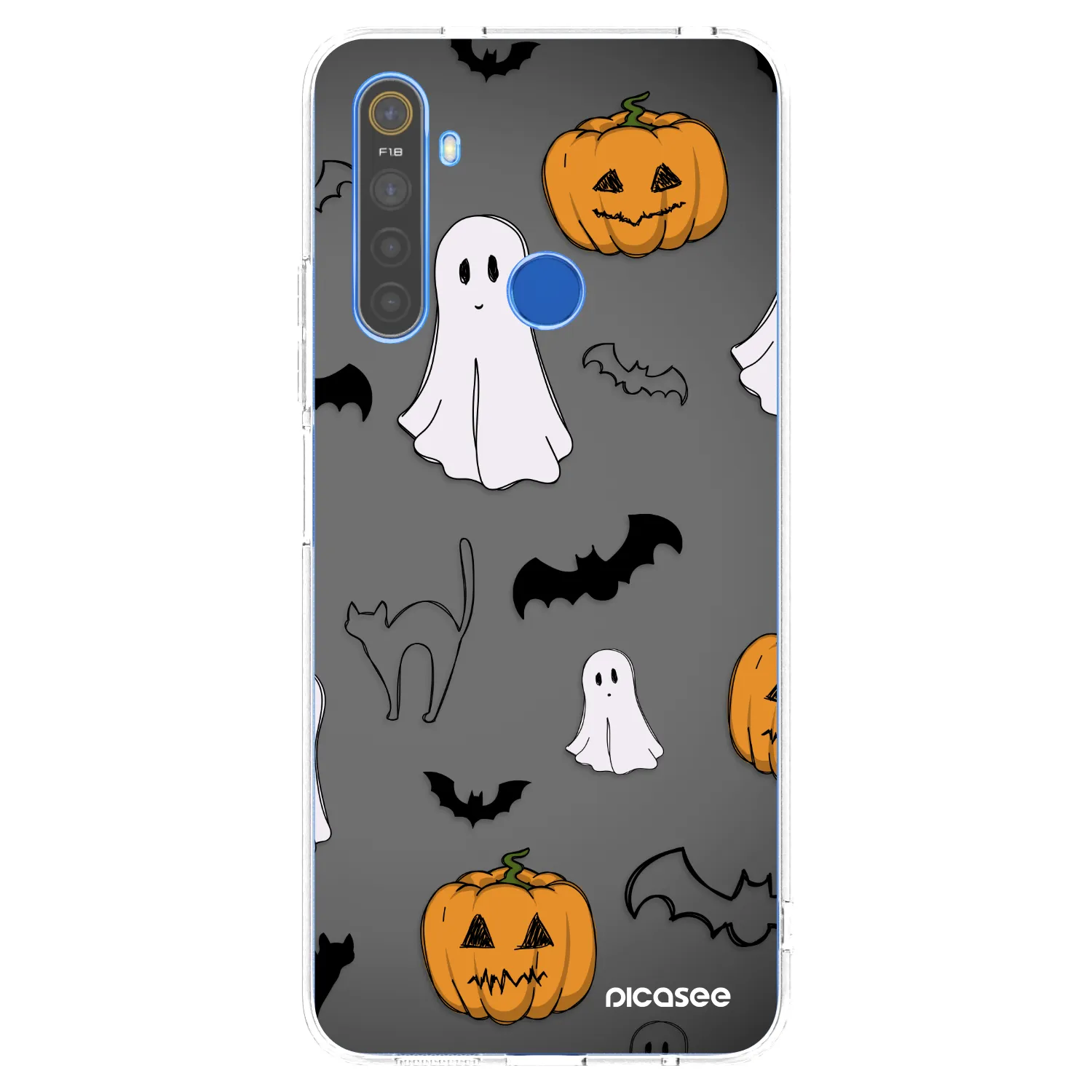 Picasee silikonska prozirna maskica za Realme 5 - Spooky crew