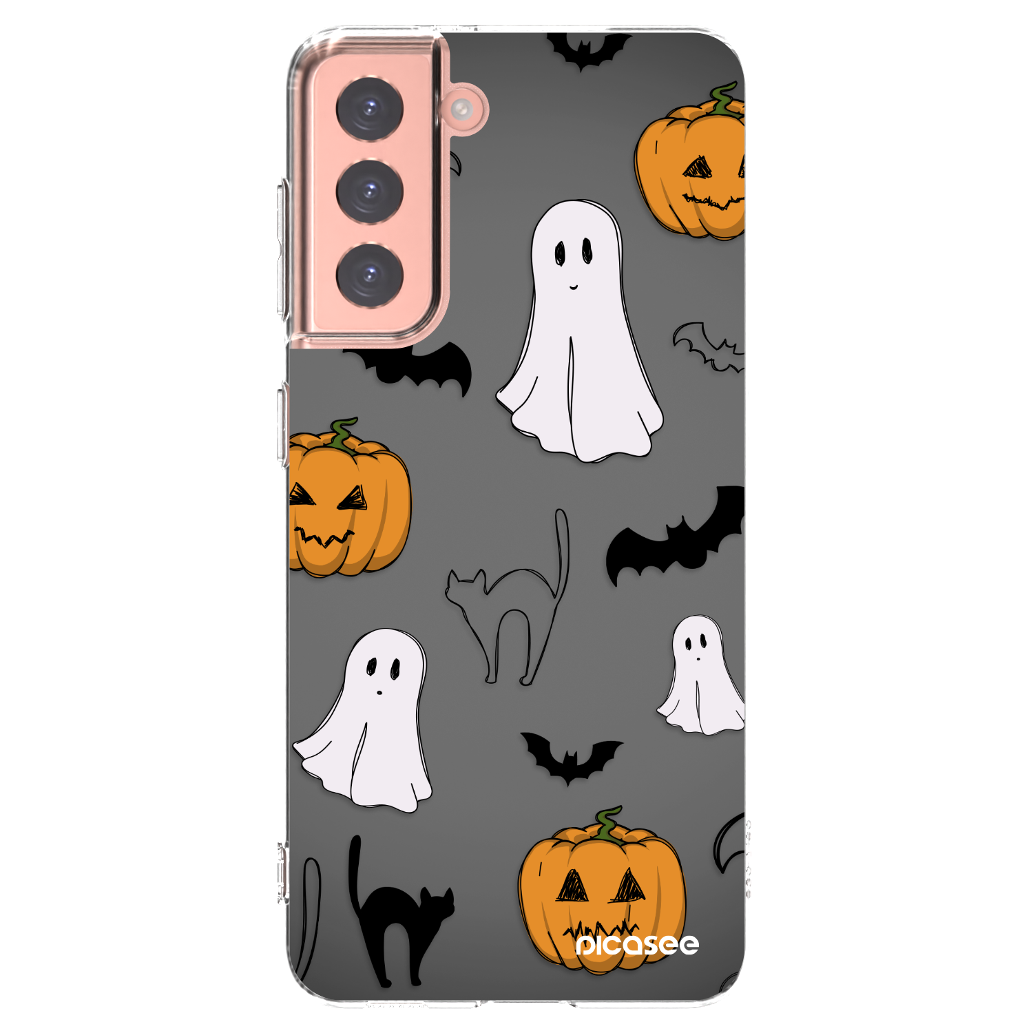 Picasee silikonska prozirna maskica za Samsung Galaxy S21 5G G991B - Spooky crew