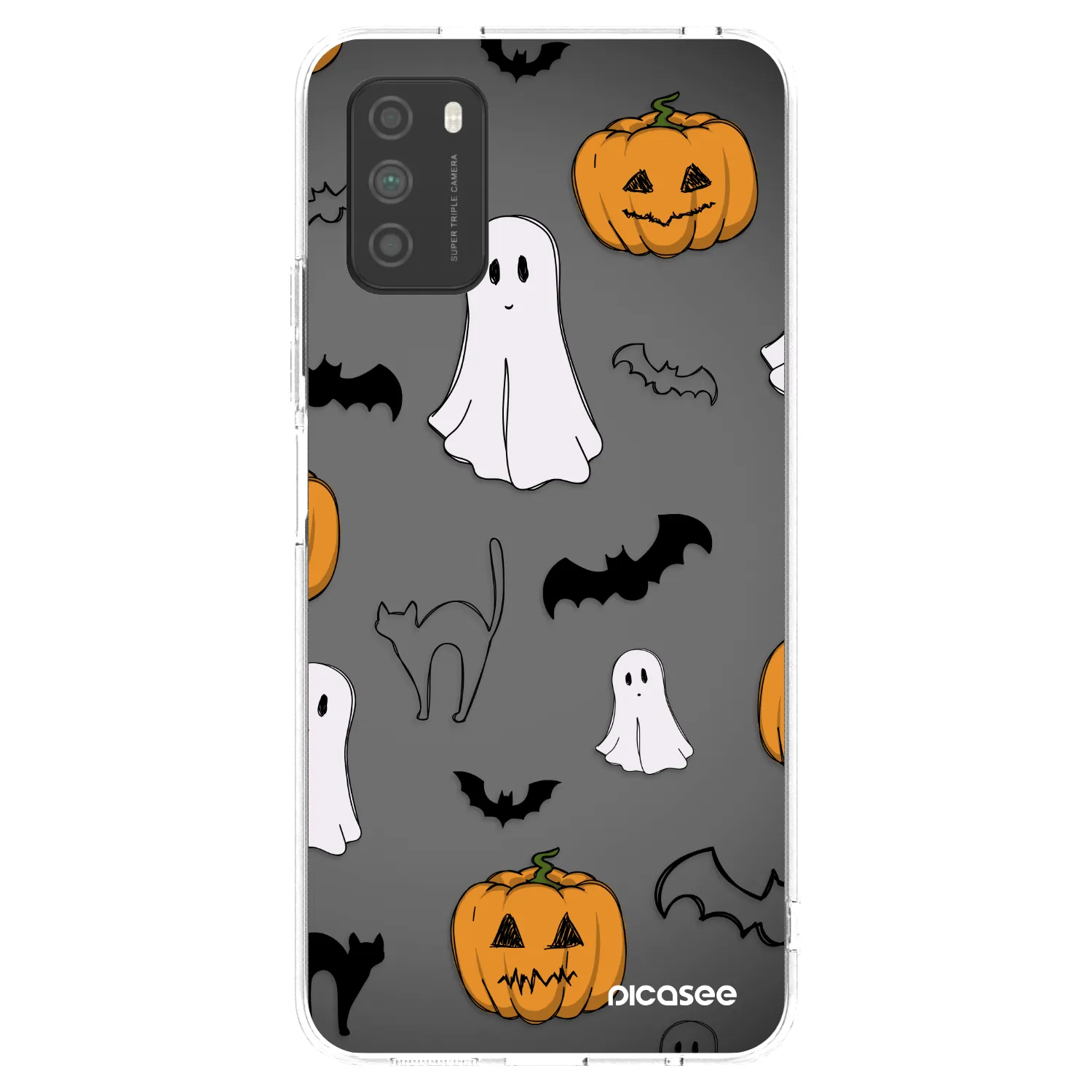 Picasee silikonska prozirna maskica za Xiaomi Poco M3 - Spooky crew
