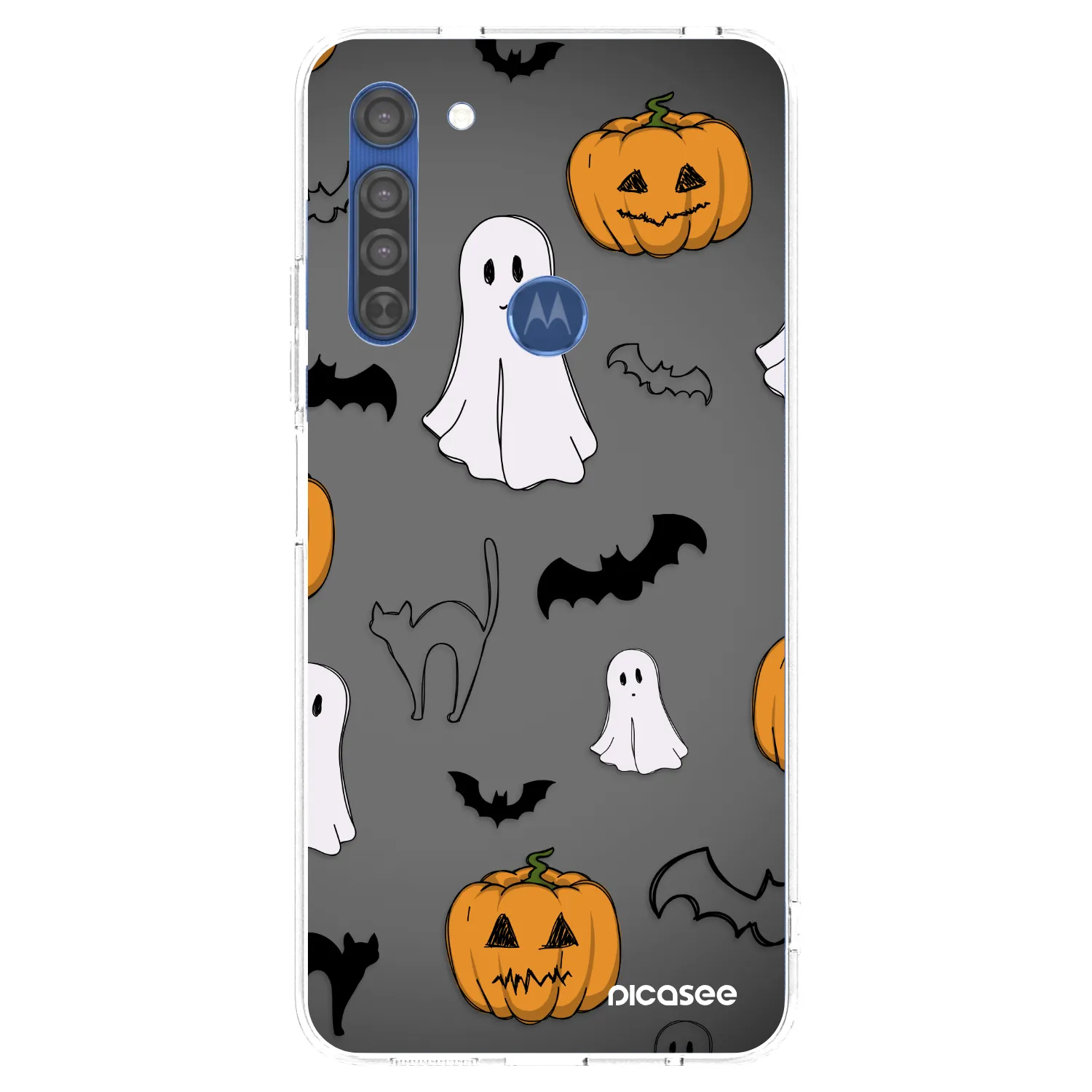 Picasee silikonska prozirna maskica za Motorola Moto G8 - Spooky crew