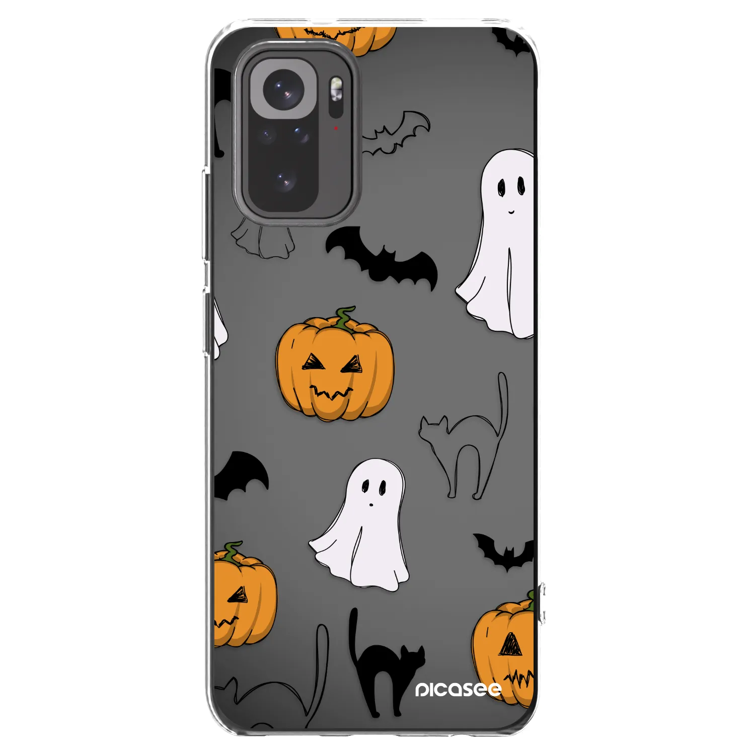 Picasee silikonska prozirna maskica za Xiaomi Redmi Note 10 - Spooky crew