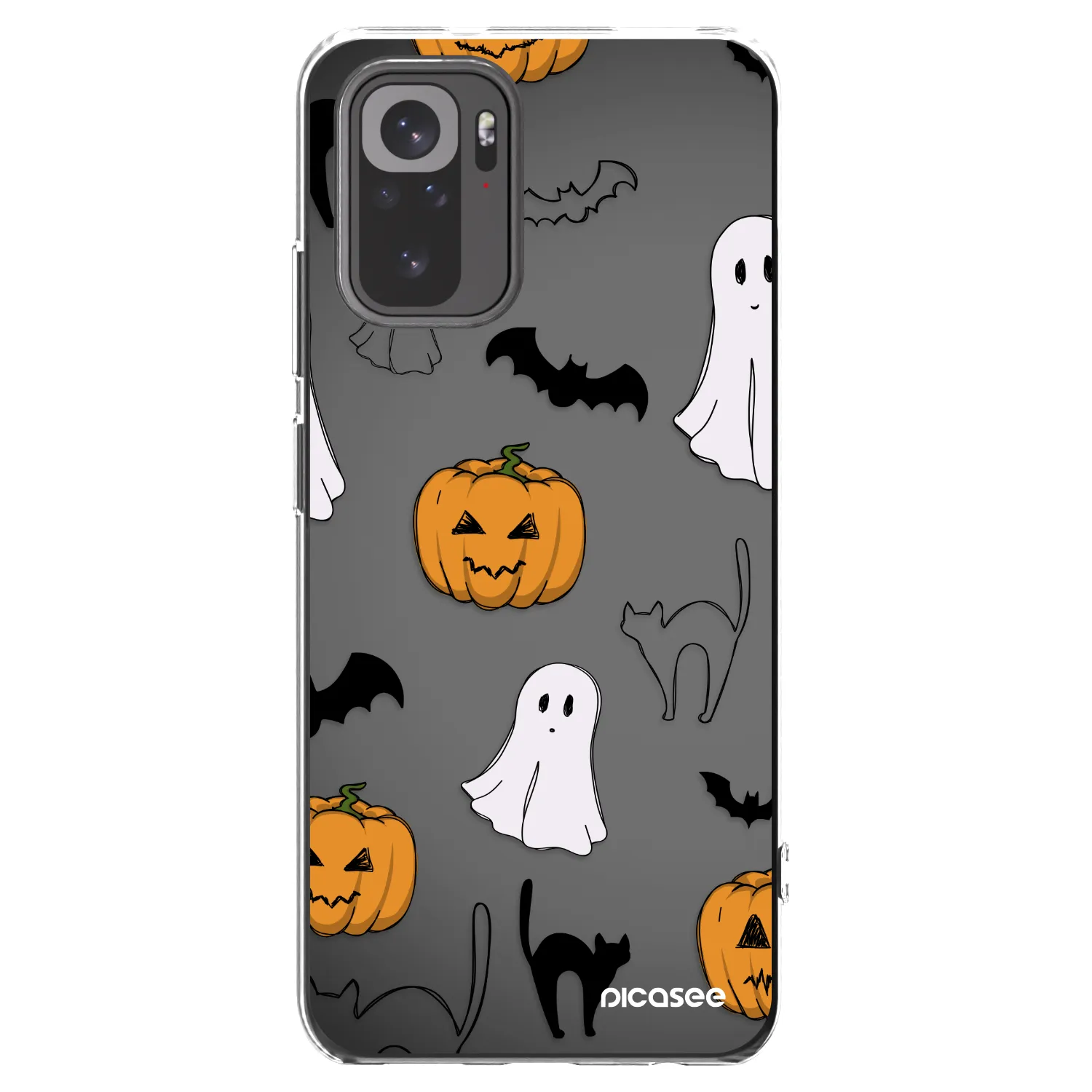 Picasee silikonska prozirna maskica za Xiaomi Redmi Note 10S - Spooky crew