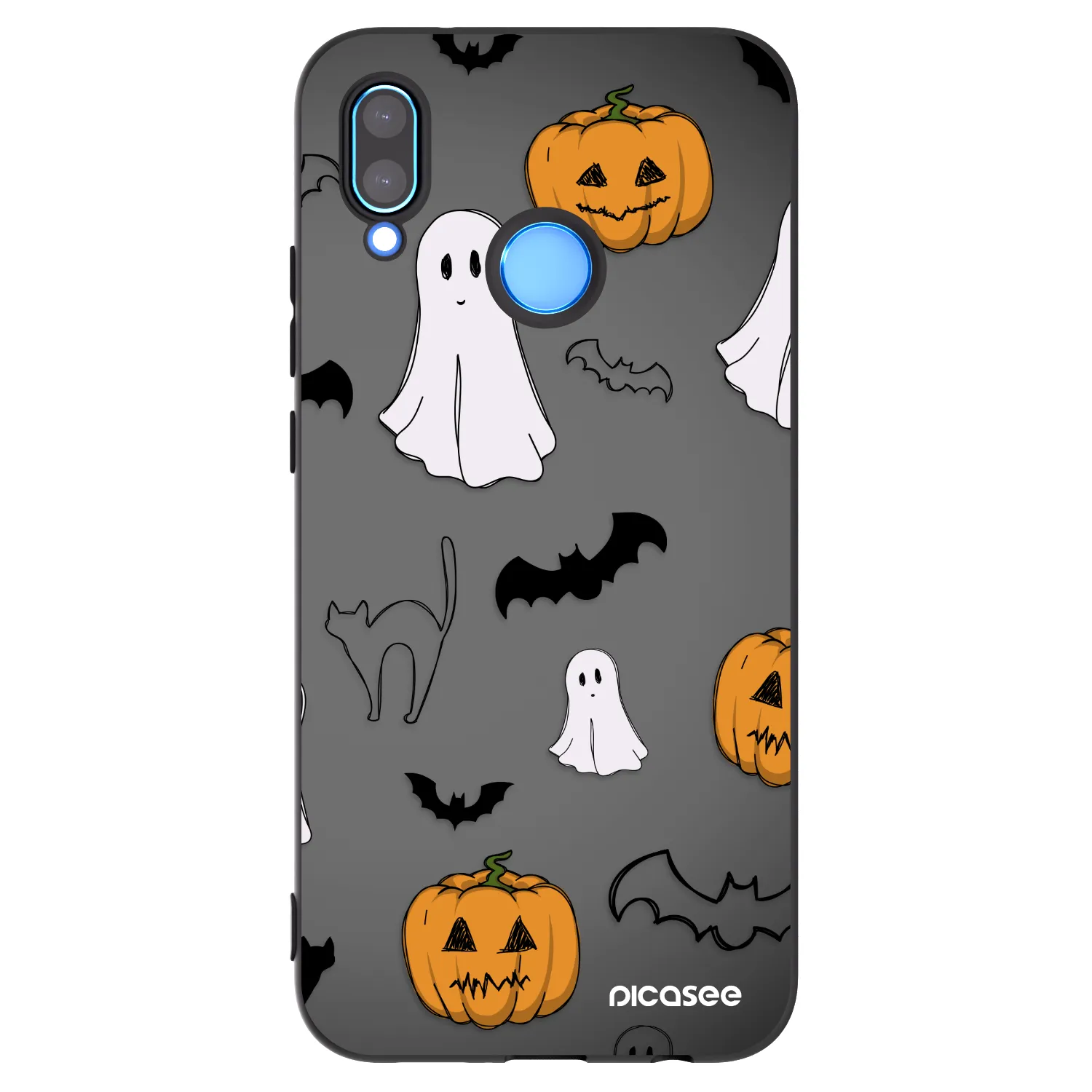 Picasee crna silikonska maskica za Huawei P20 Lite - Spooky crew