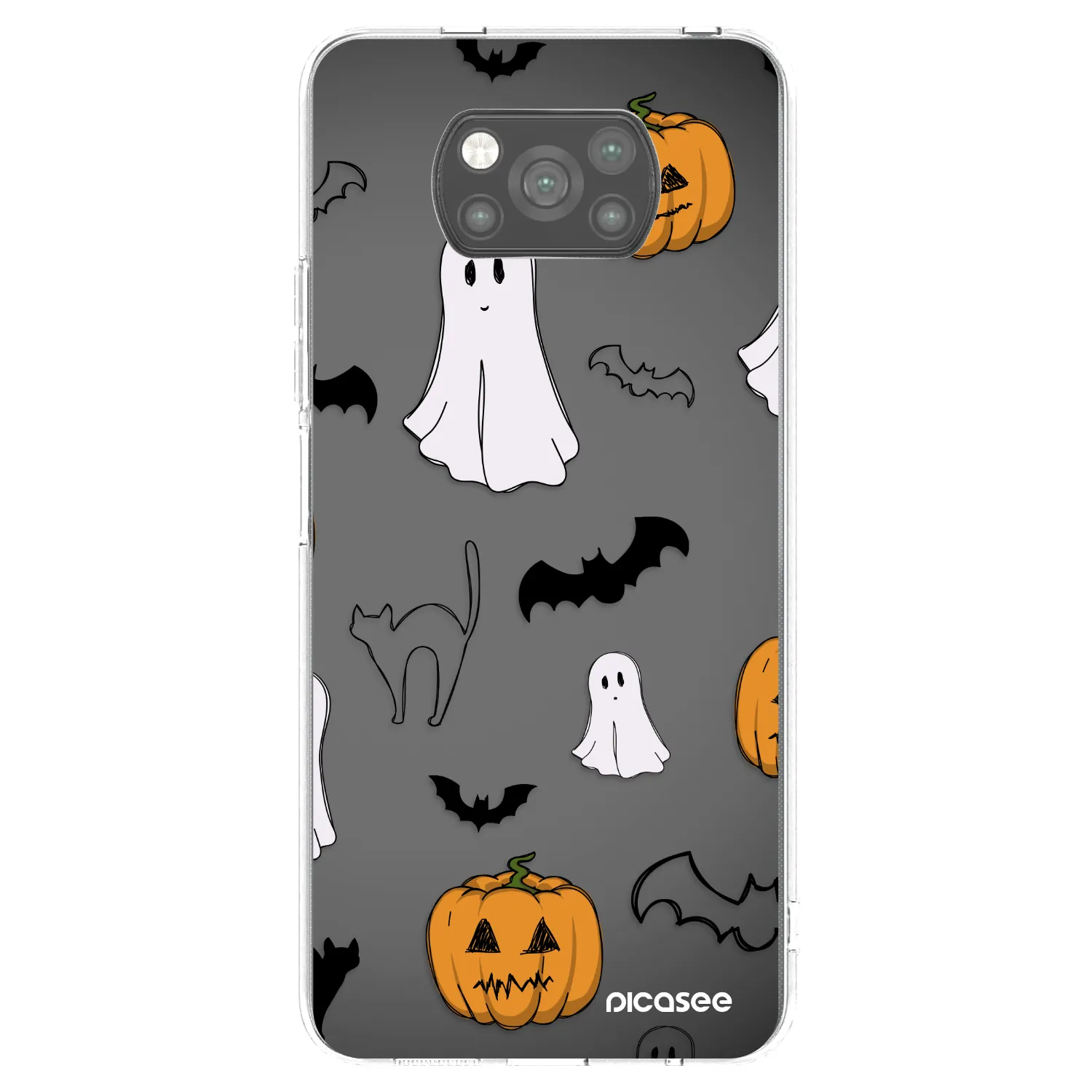 Picasee crna silikonska maskica za Xiaomi Poco X3 Pro - Spooky crew