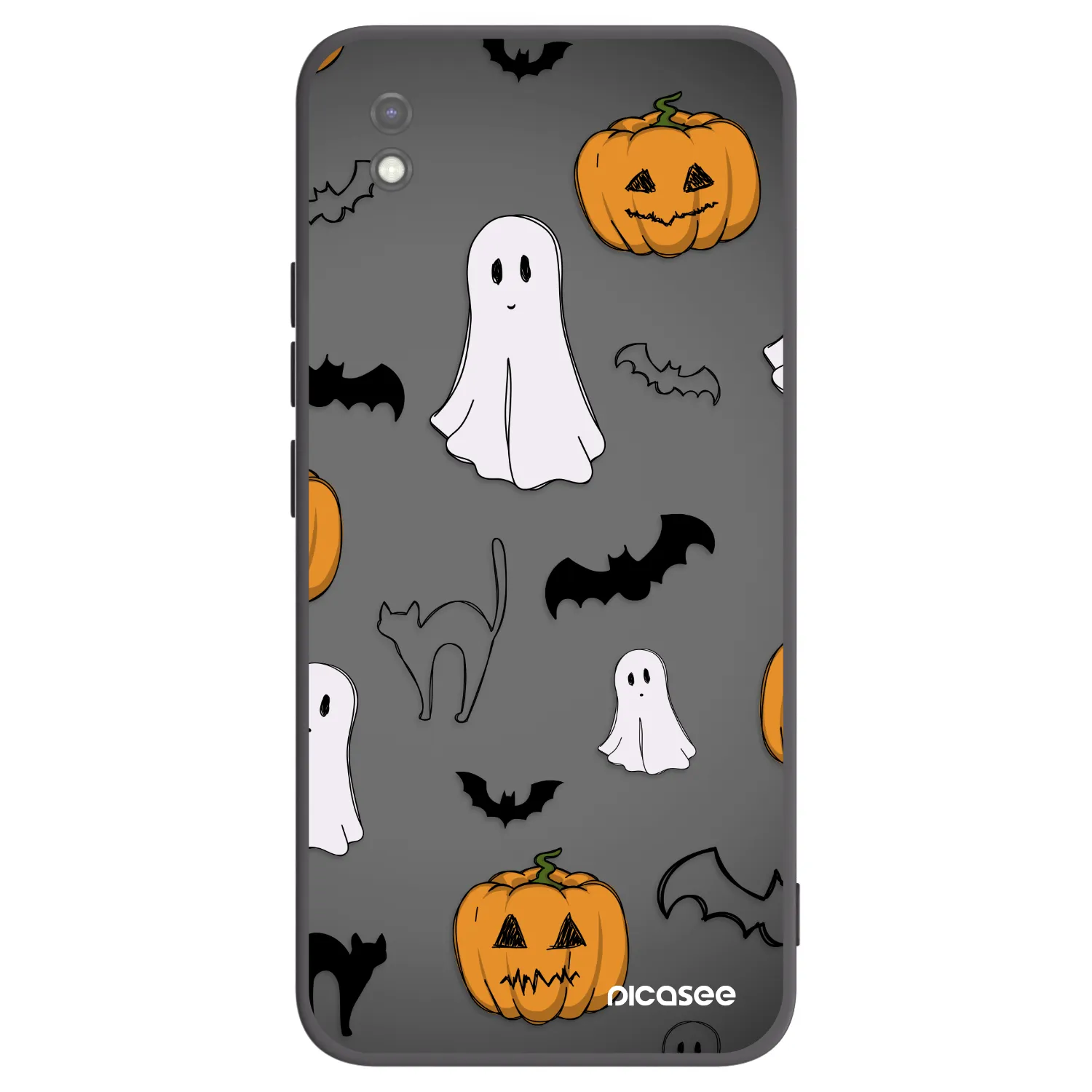 Picasee crna silikonska maskica za Xiaomi Redmi 9AT - Spooky crew