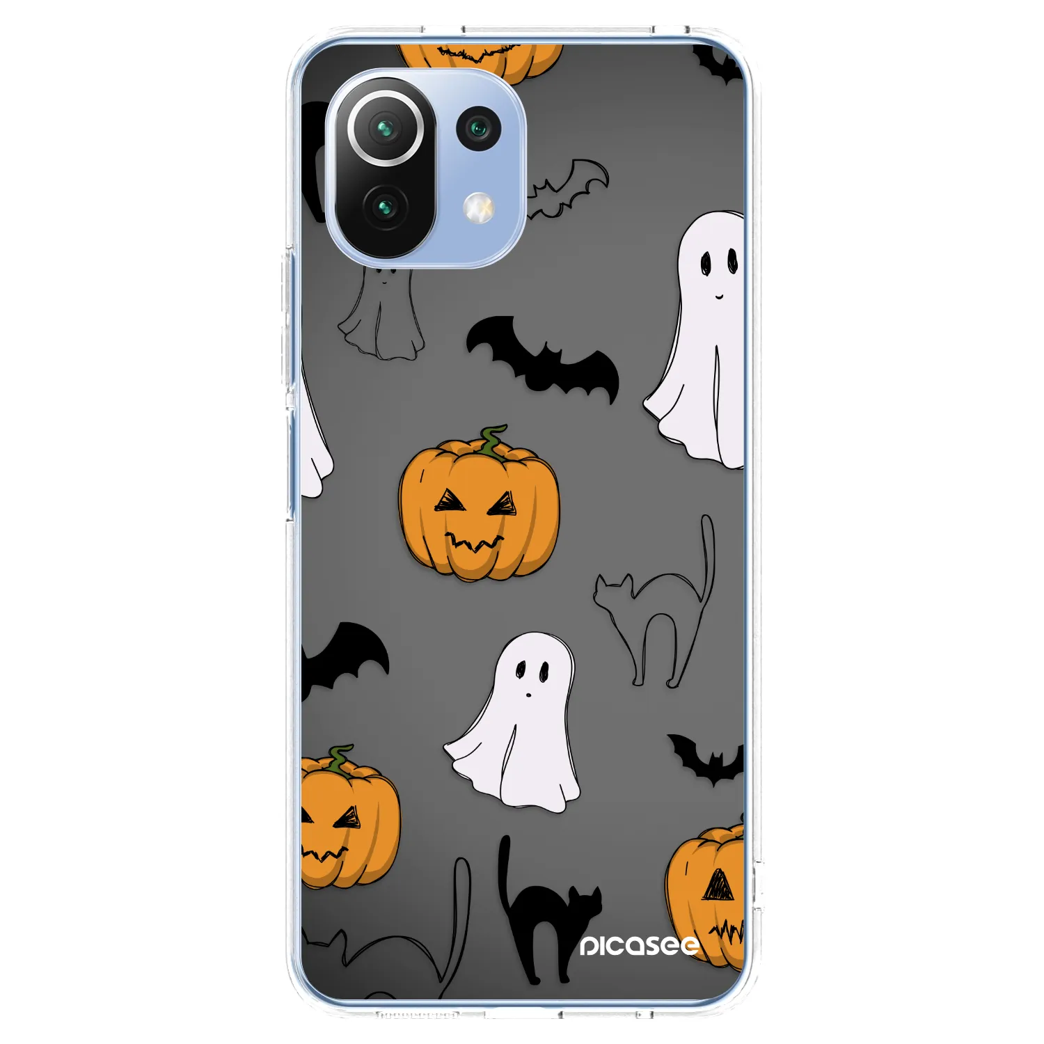 Picasee silikonska prozirna maskica za Xiaomi Mi 11 Lite - Spooky crew