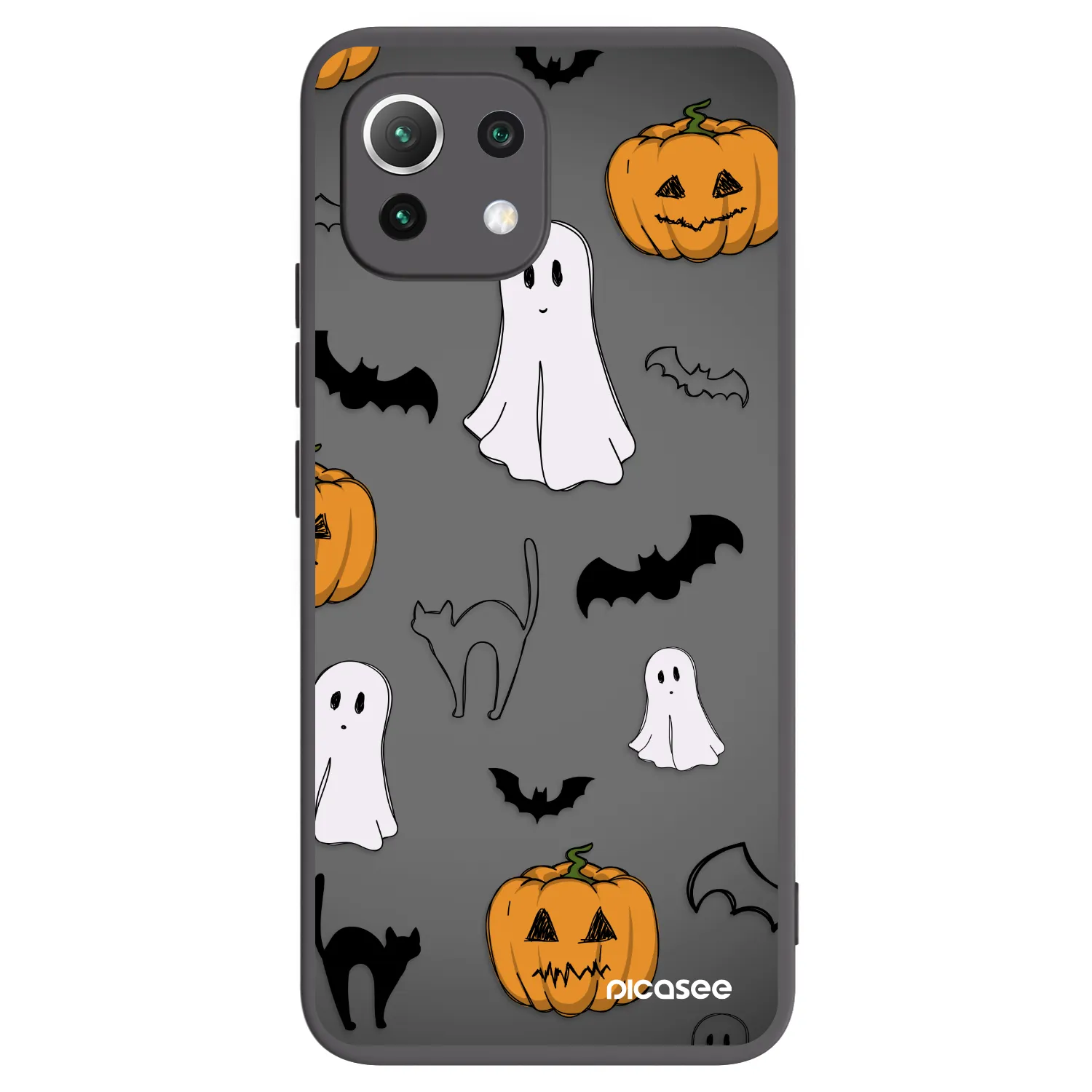Picasee crna silikonska maskica za Xiaomi Mi 11 Lite - Spooky crew