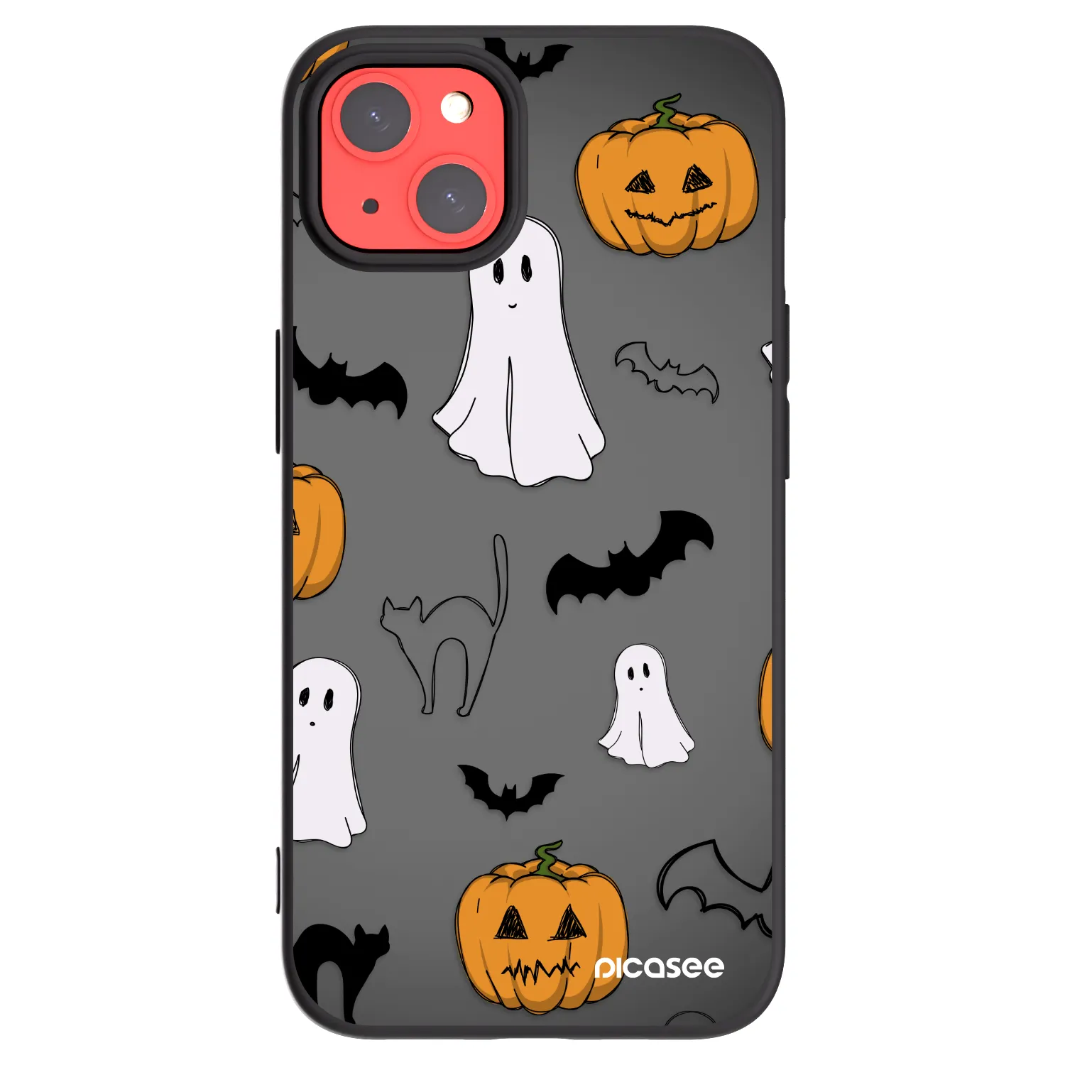 Picasee crna silikonska maskica za Apple iPhone 13 - Spooky crew