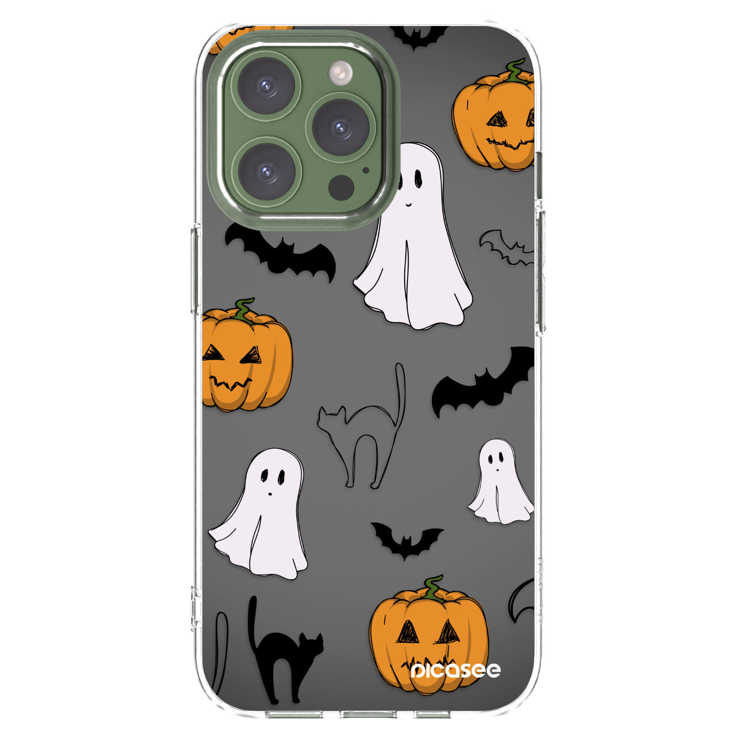 Picasee silikonska prozirna maskica za Apple iPhone 13 Pro - Spooky crew