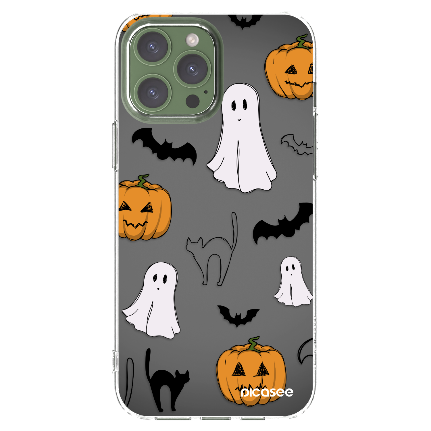 Picasee silikonska prozirna maskica za Apple iPhone 13 Pro Max - Spooky crew
