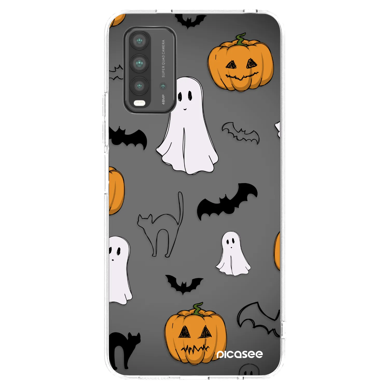 Picasee silikonska prozirna maskica za Xiaomi Redmi 9T - Spooky crew