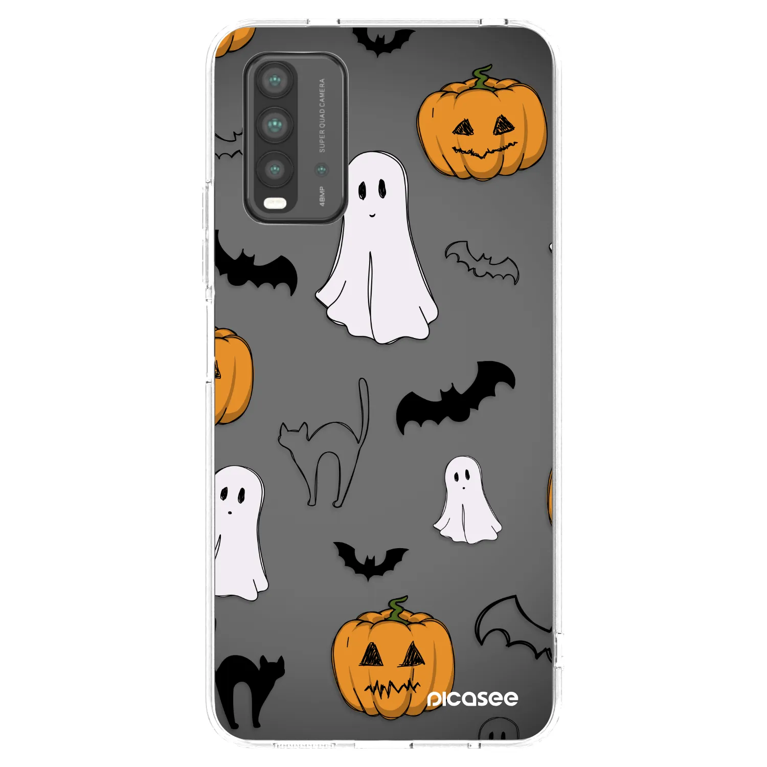 Picasee crna silikonska maskica za Xiaomi Redmi 9T - Spooky crew