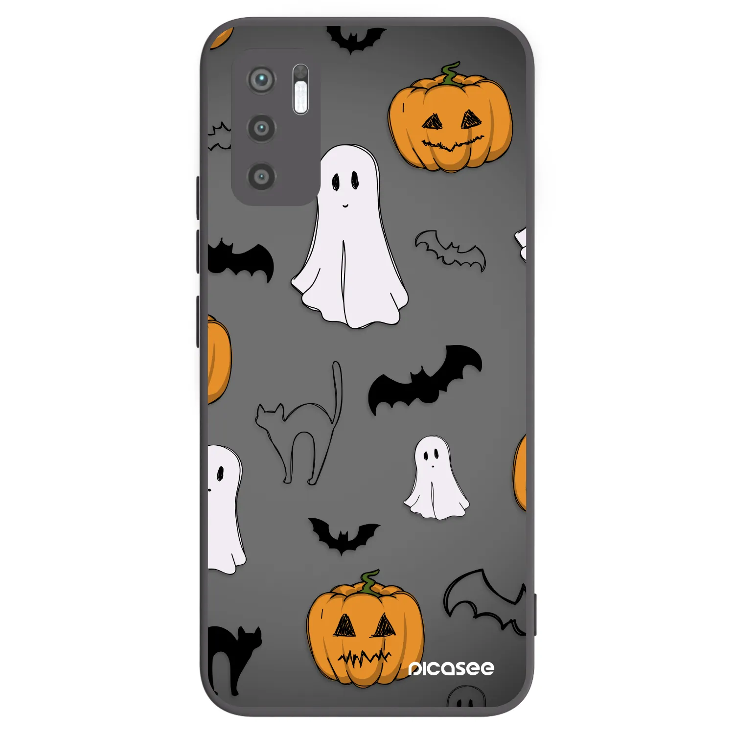 Picasee crna silikonska maskica za Xiaomi Redmi Note 10 5G - Spooky crew