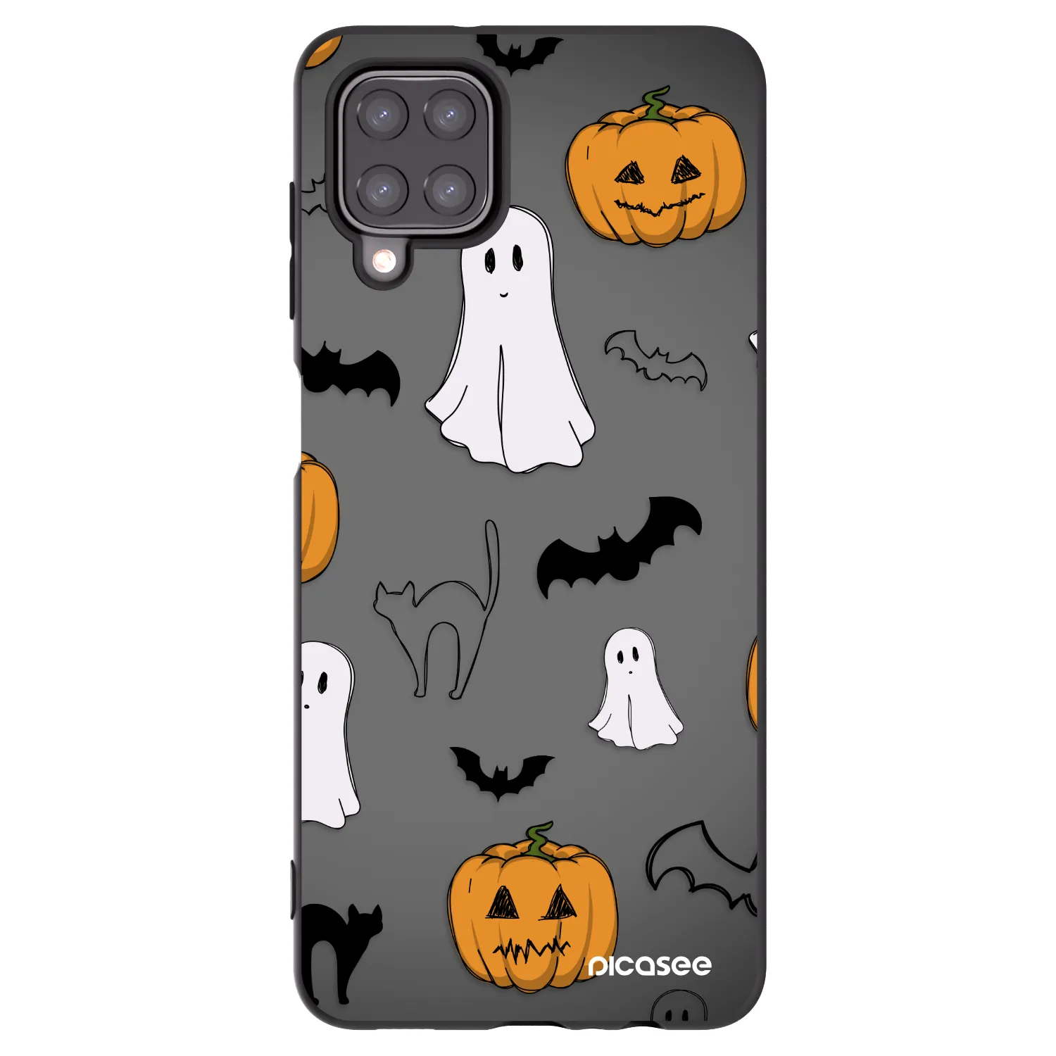 Picasee crna silikonska maskica za Samsung Galaxy M12 M127F - Spooky crew