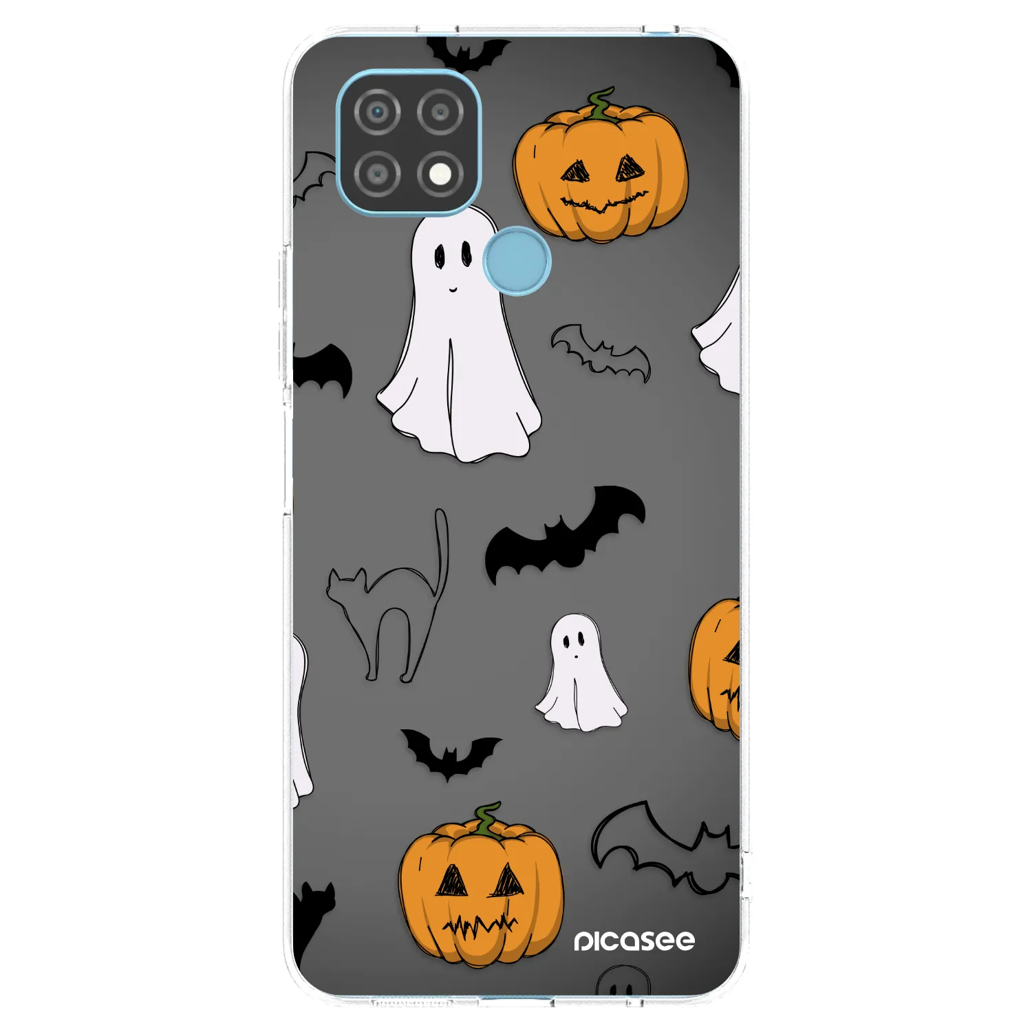 Picasee silikonska prozirna maskica za Realme C21 - Spooky crew