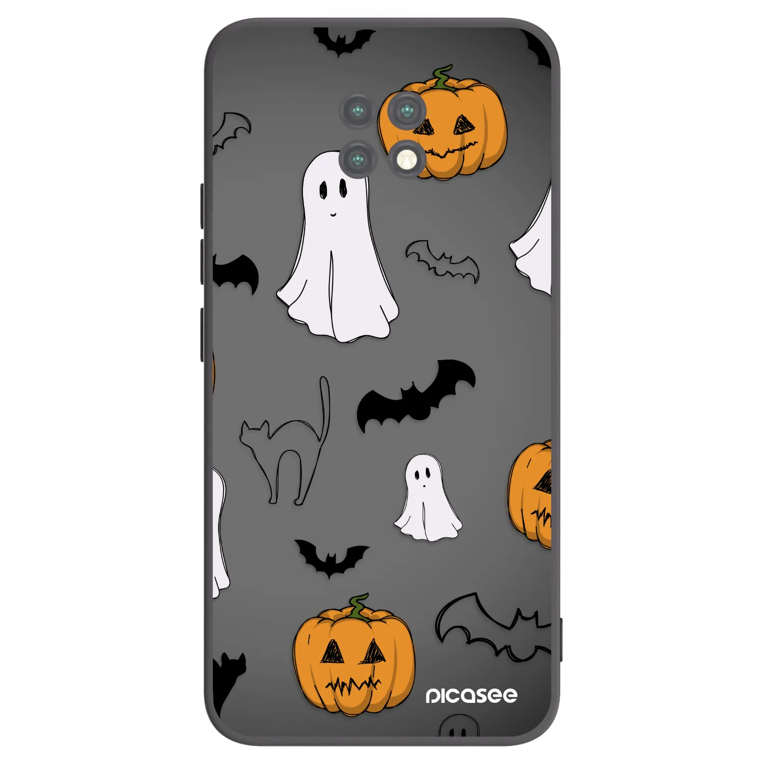 Picasee crna silikonska maskica za Xiaomi Redmi Note 9T - Spooky crew