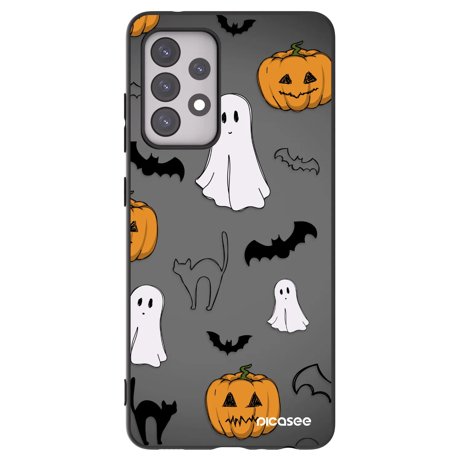 Picasee crna silikonska maskica za Samsung Galaxy A52s 5G A528B - Spooky crew