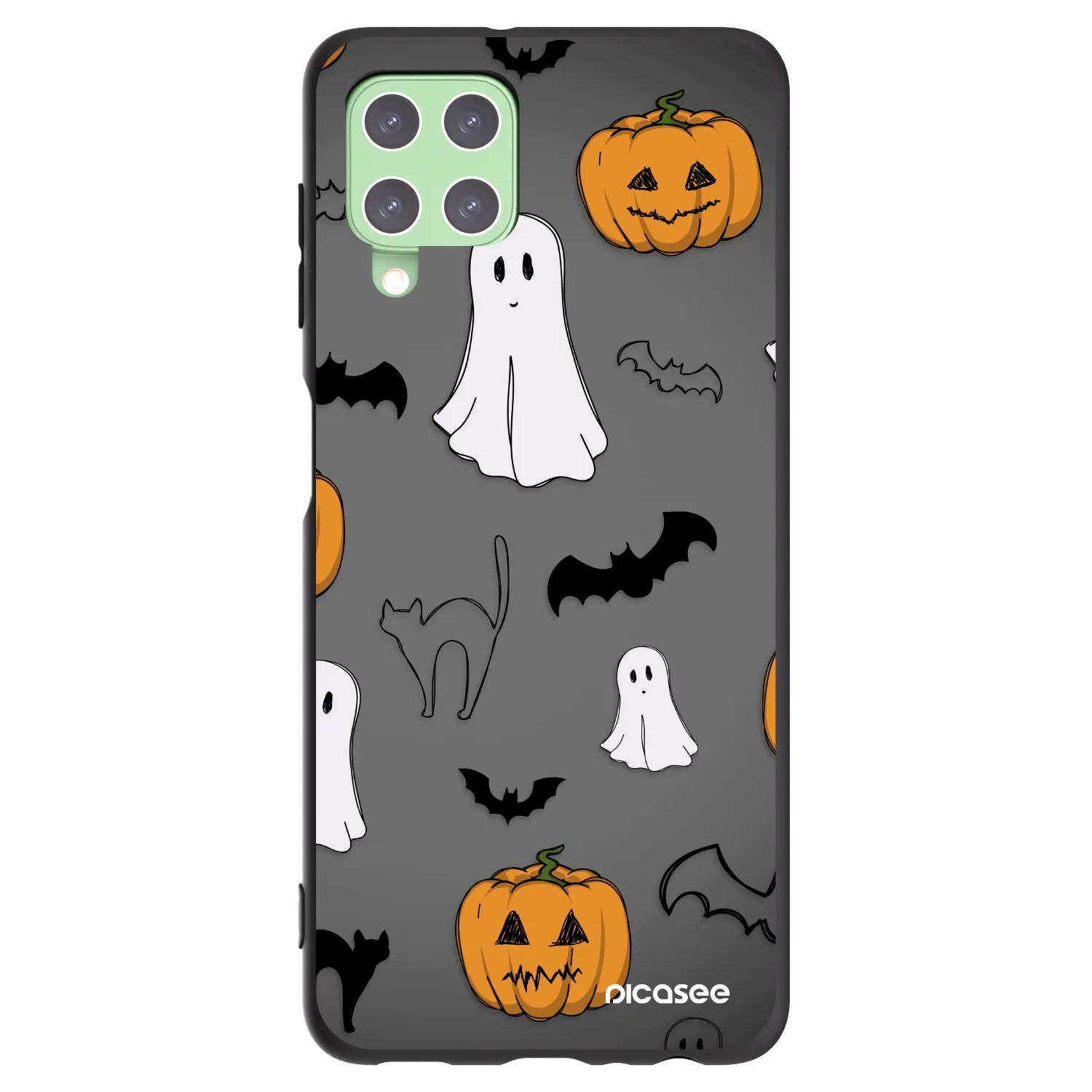 Picasee crna silikonska maskica za Samsung Galaxy A22 A225F 4G - Spooky crew