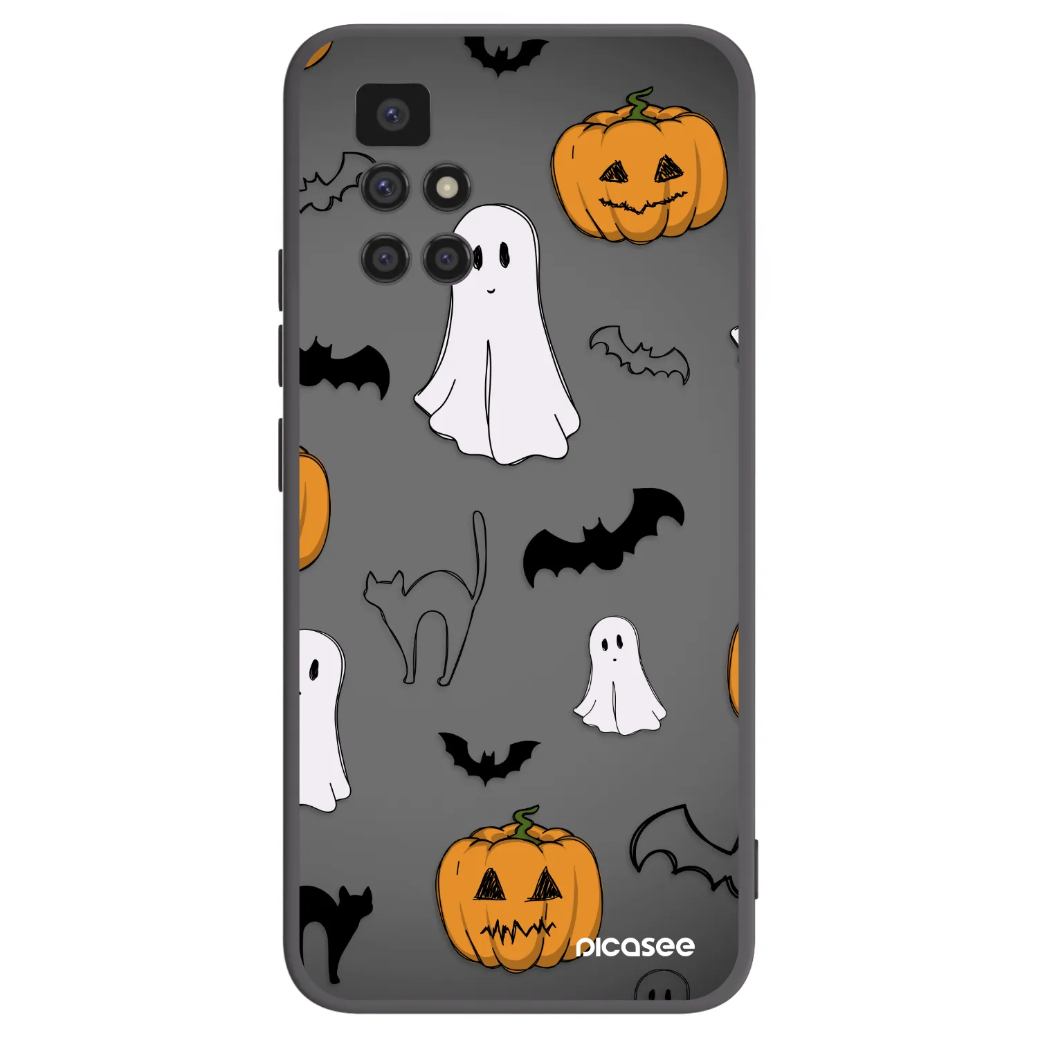 Picasee crna silikonska maskica za Xiaomi Redmi 10 - Spooky crew