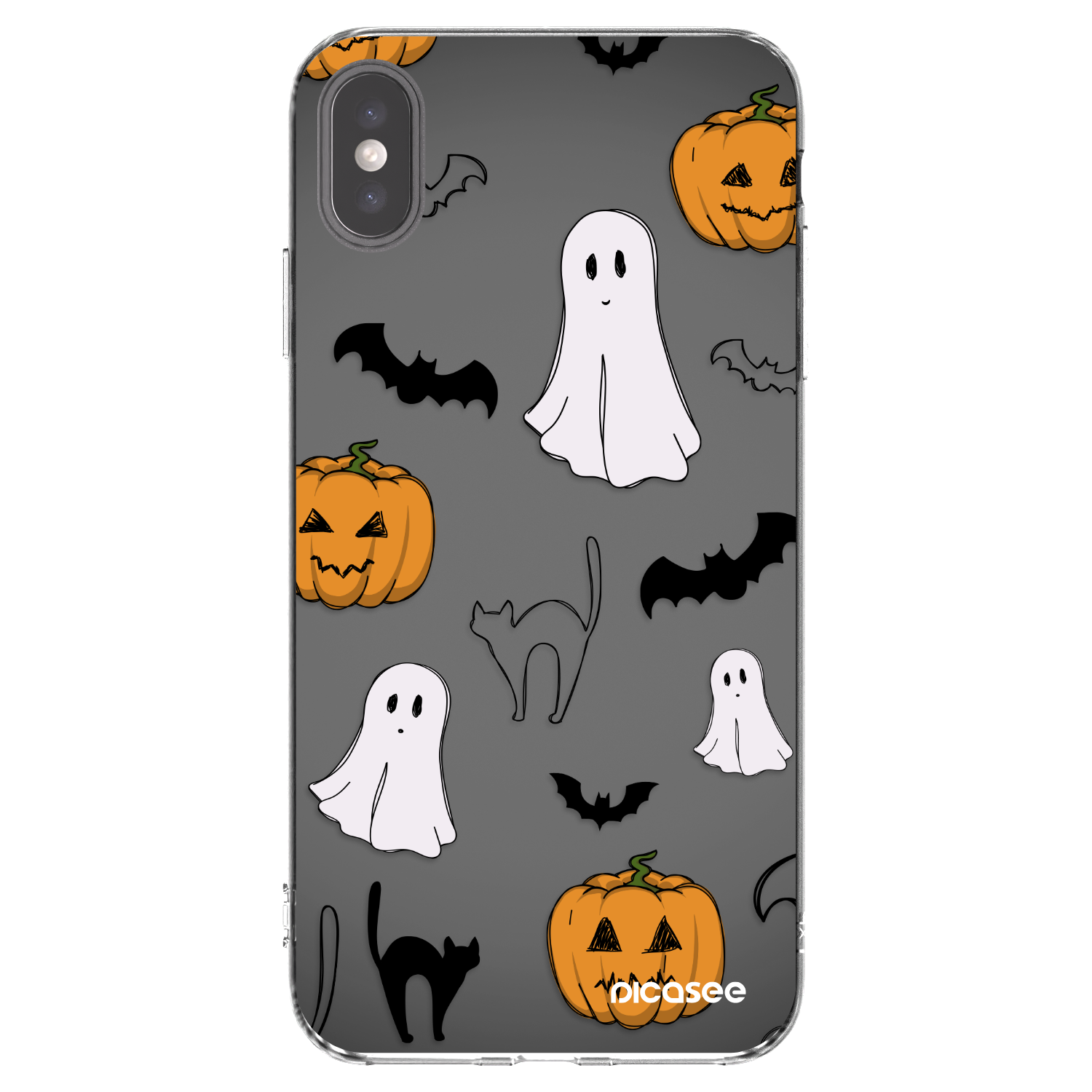 Picasee silikonska prozirna maskica za Apple iPhone XS Max - Spooky crew