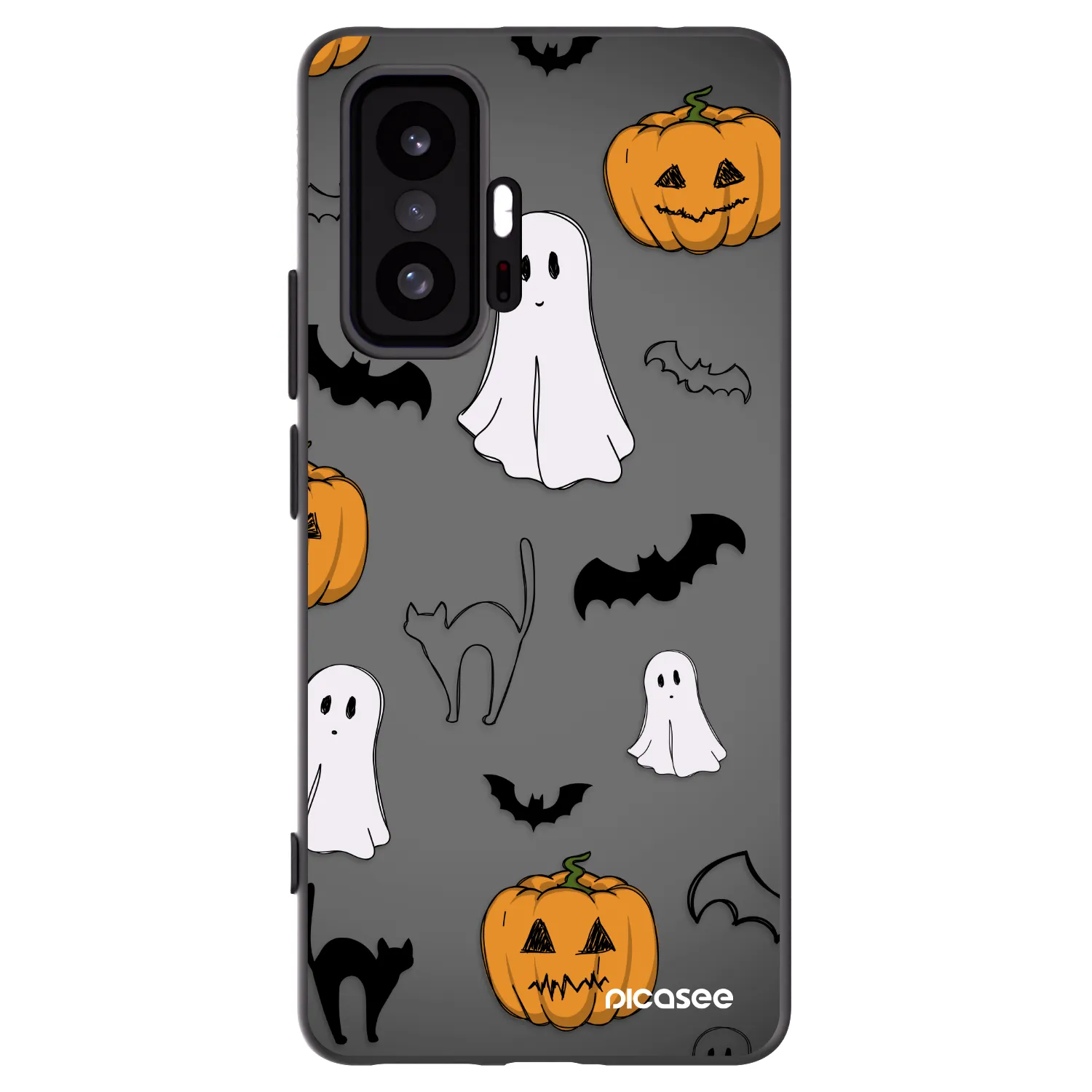 Picasee crna silikonska maskica za Xiaomi 11T Pro - Spooky crew