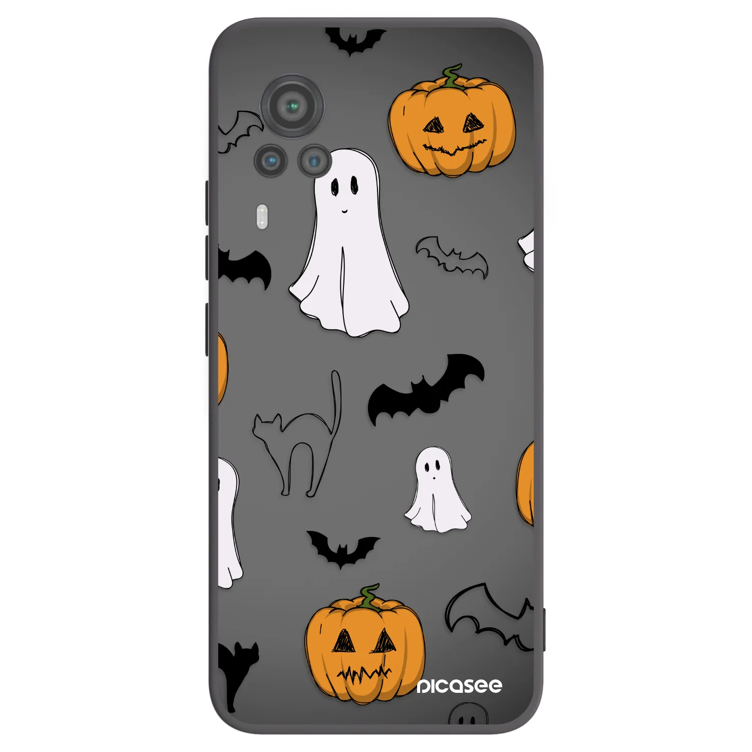 Picasee crna silikonska maskica za Vivo X60 Pro 5G - Spooky crew