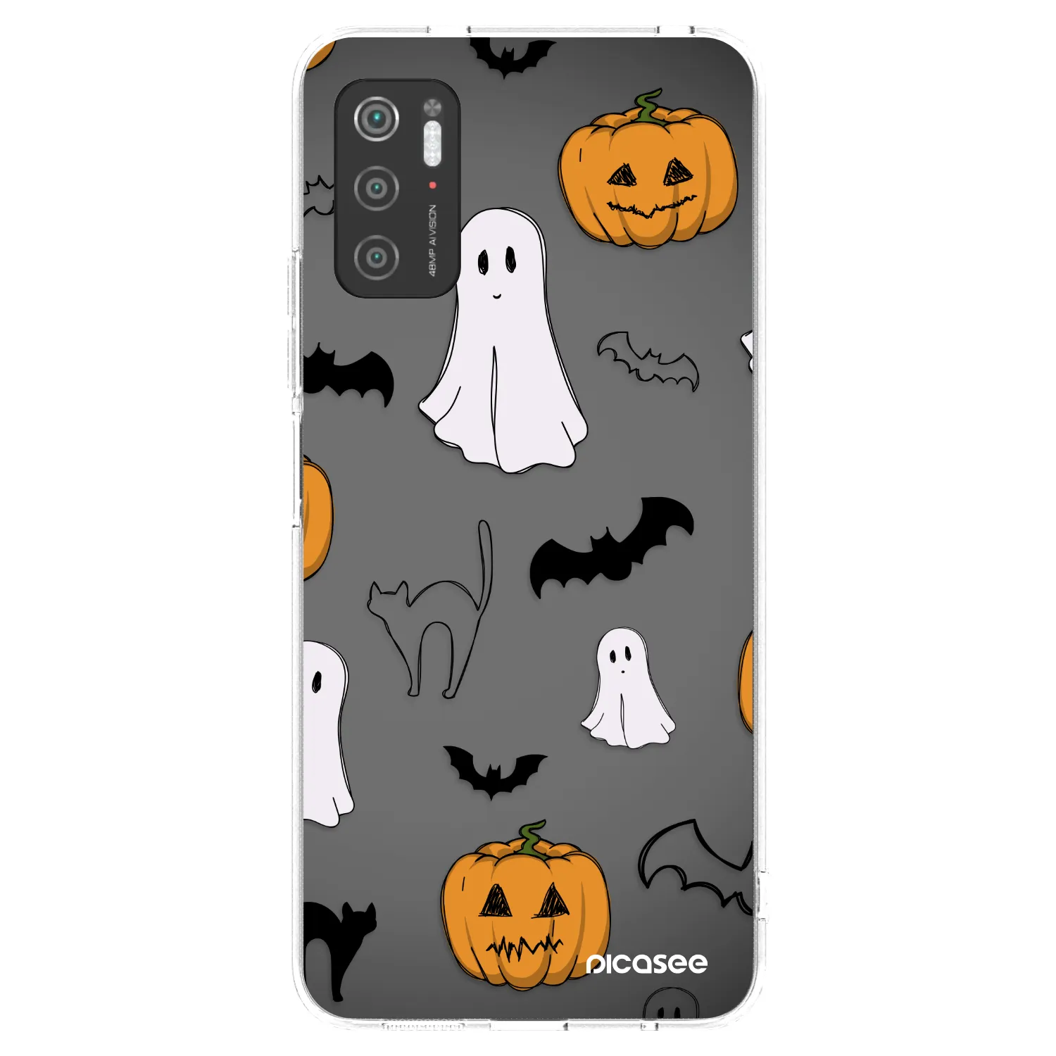 Picasee silikonska prozirna maskica za Xiaomi Poco M3 Pro 5G - Spooky crew